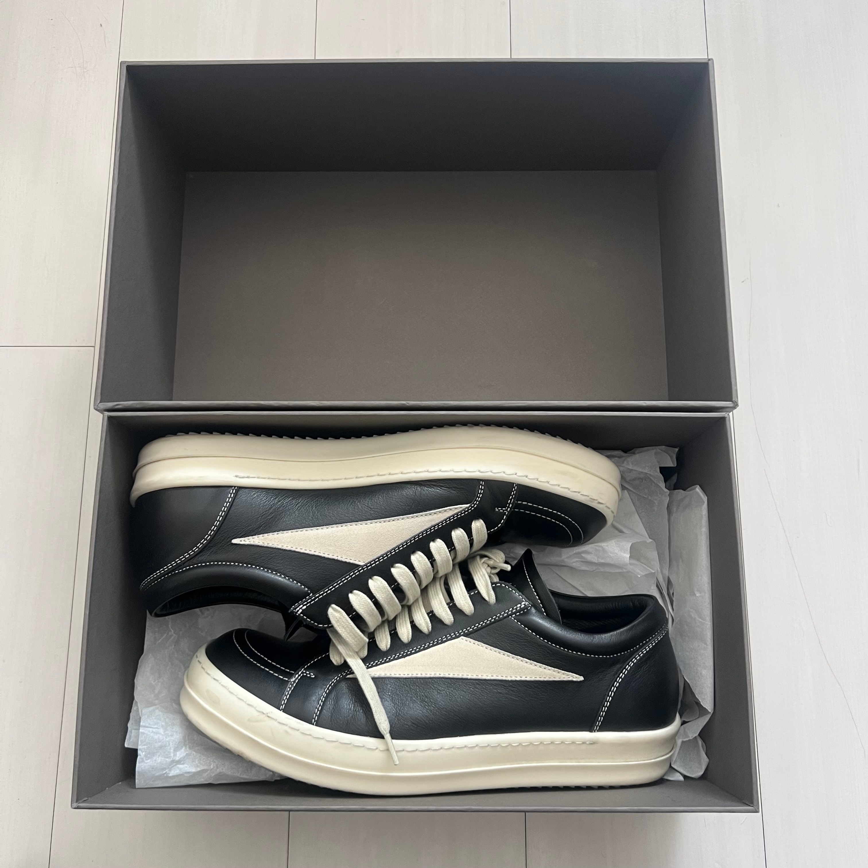 Rick Owens Vintage Sneaks "Black/Milk"
