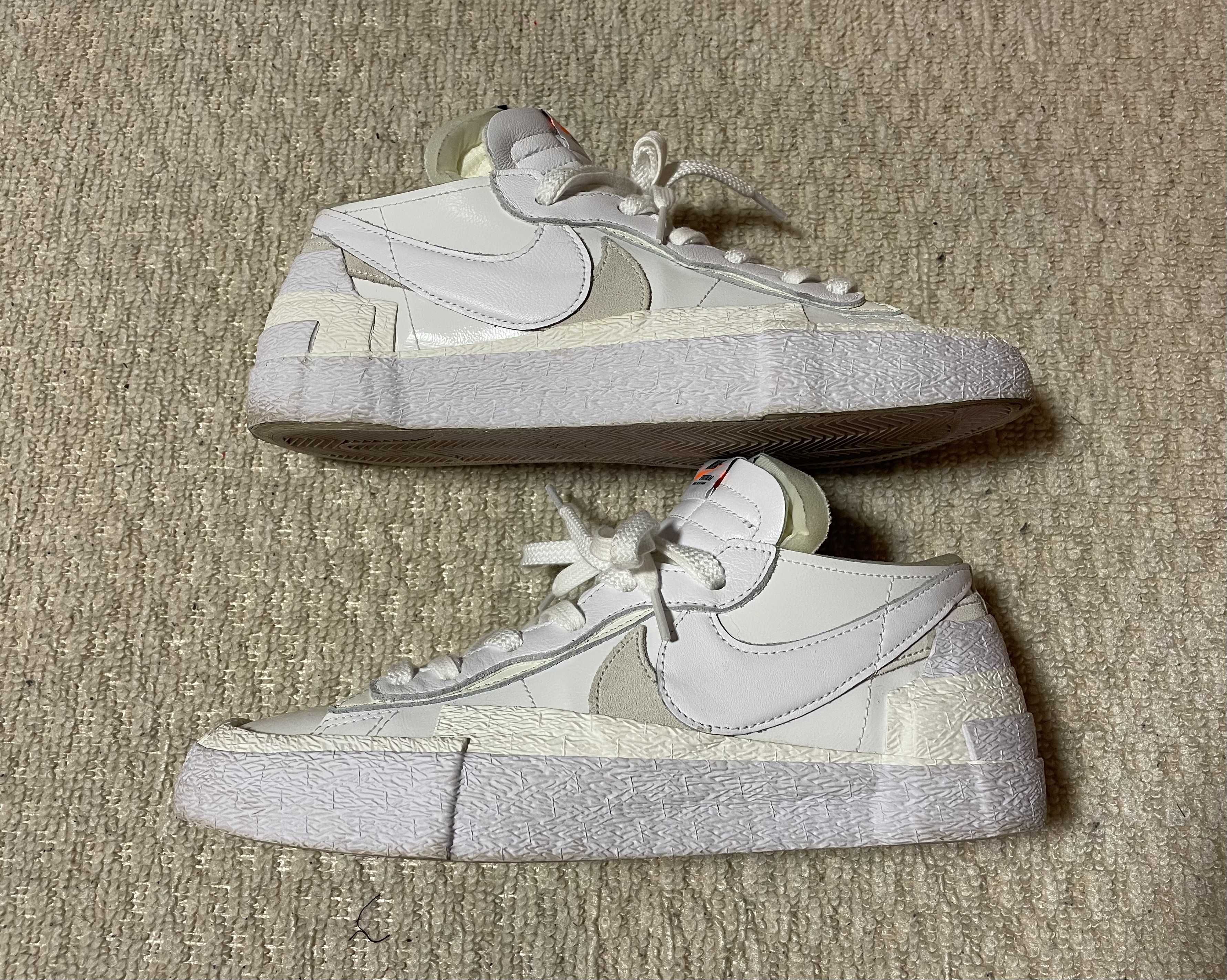 sacai × Nike Blazer Low "White Patent Leather"