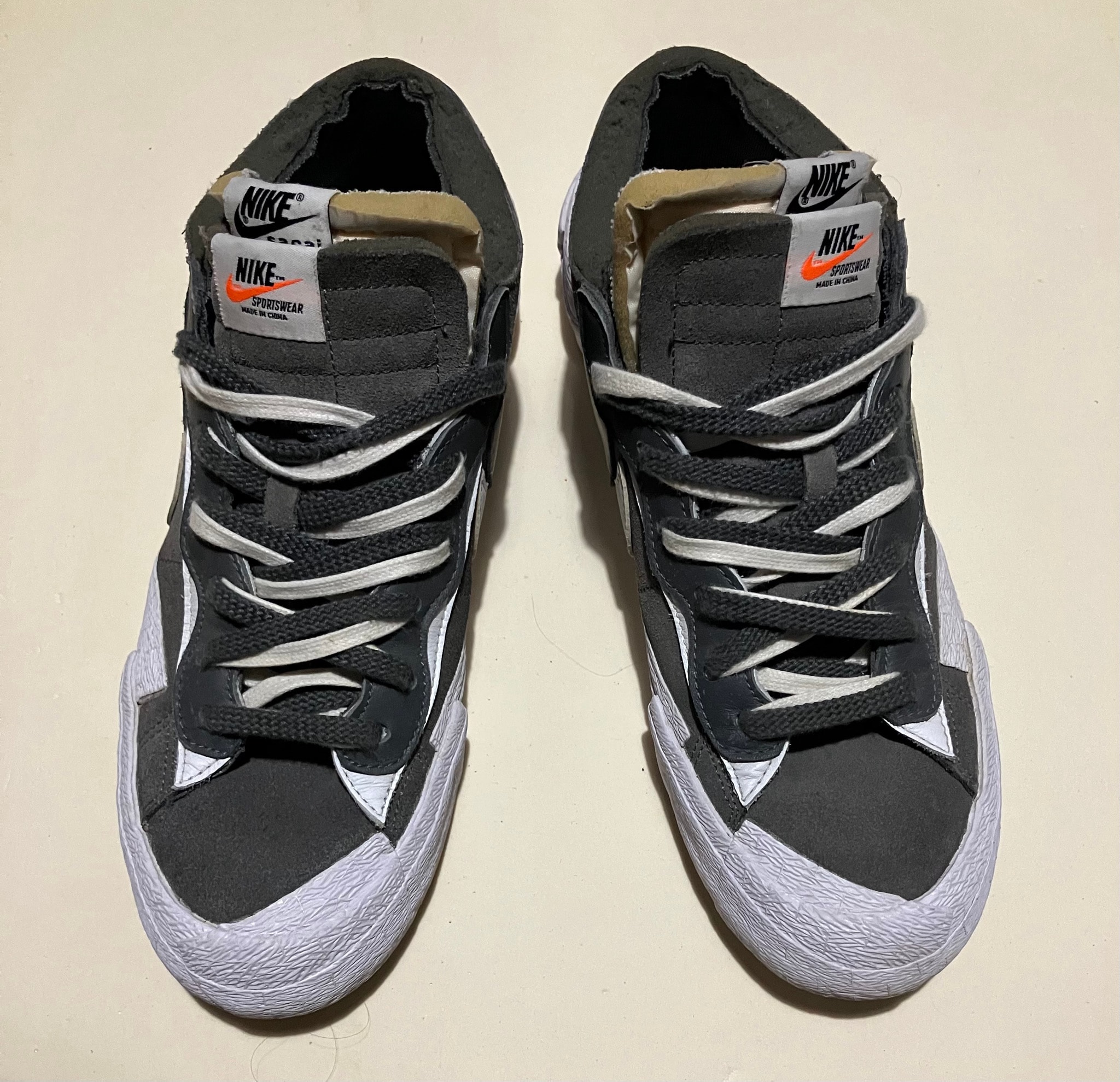 Sacai × Nike Blazer Low "Iron Grey"
