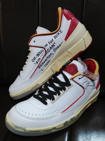 Off-White × Nike Air Jordan 2 Low "White and Varsity Red"