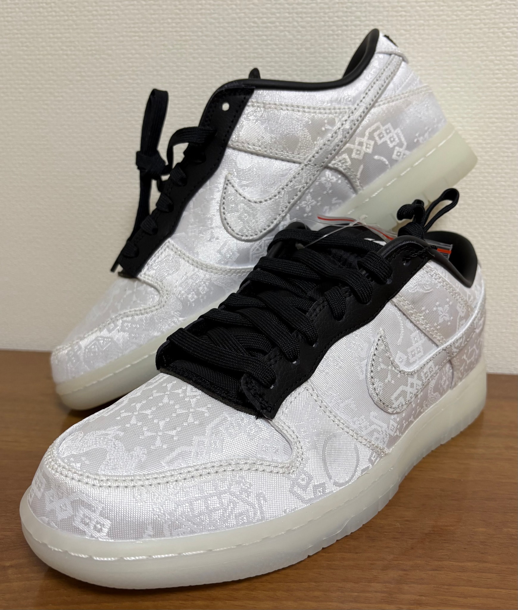 CLOT × fragment design × Nike Dunk Low "Black and White"