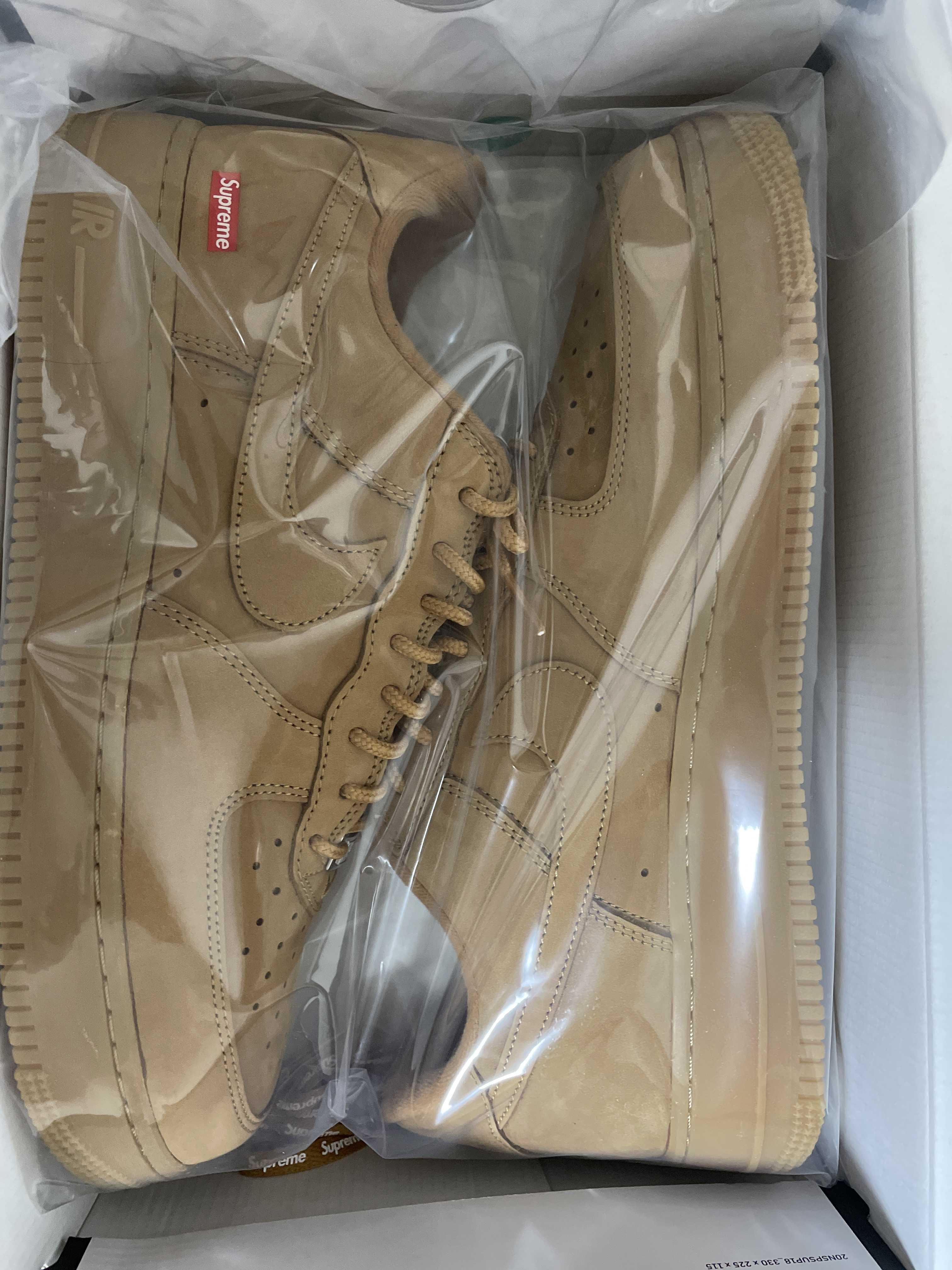 Supreme × Nike Air Force 1 Low "Flax/Wheat"