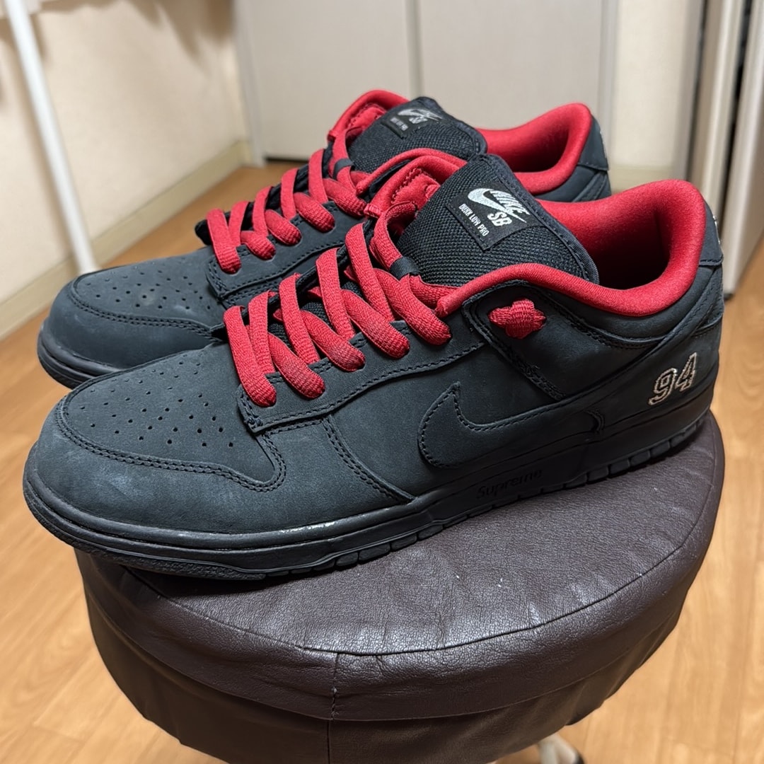 Supreme × Nike SB Dunk Low "Black" (25FW Week2)