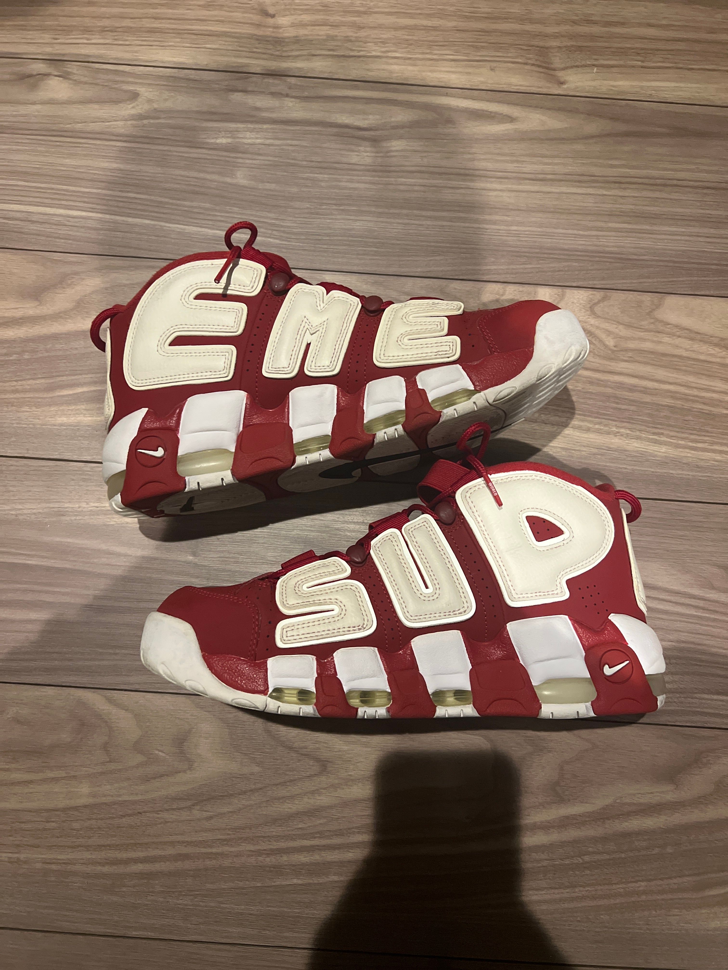 Supreme × Nike Air More Uptempo "White/Red"