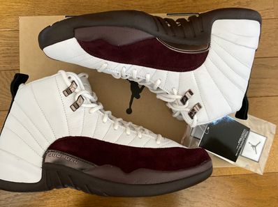 A Ma Maniere × Nike Women's Air Jordan 12 "White and Burgundy Crush"