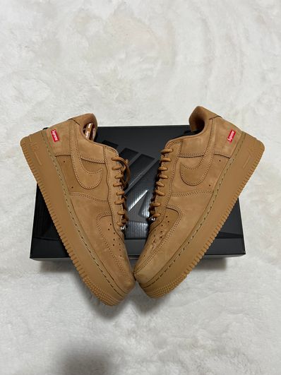 Supreme × Nike Air Force 1 Low "Flax/Wheat"
