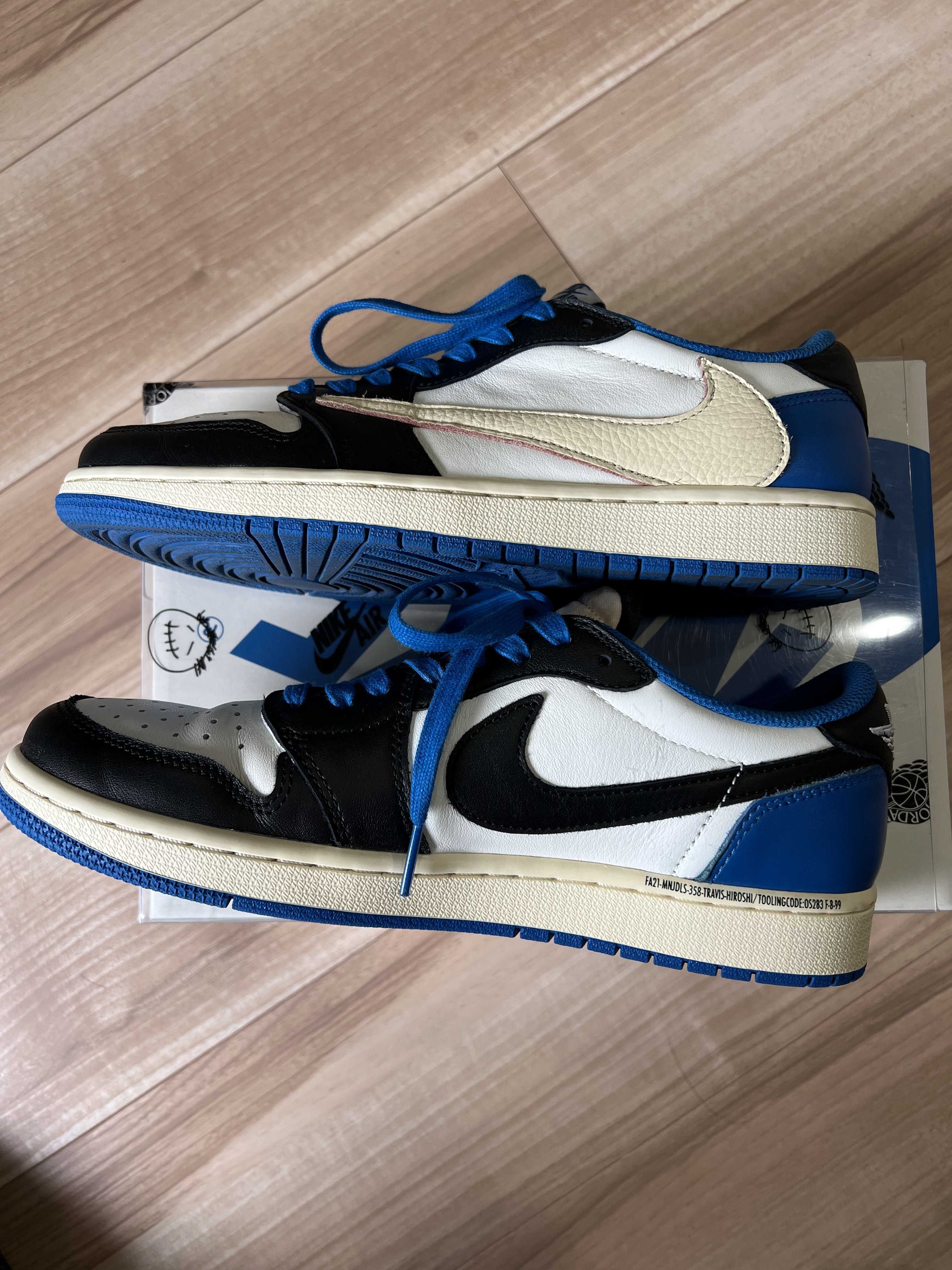 Travis Scott × fragment design × Nike Air Jordan 1 Low OG SP "Military Blue"