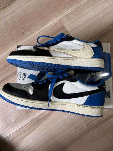 Travis Scott × fragment design × Nike Air Jordan 1 Low OG SP "Military Blue"
