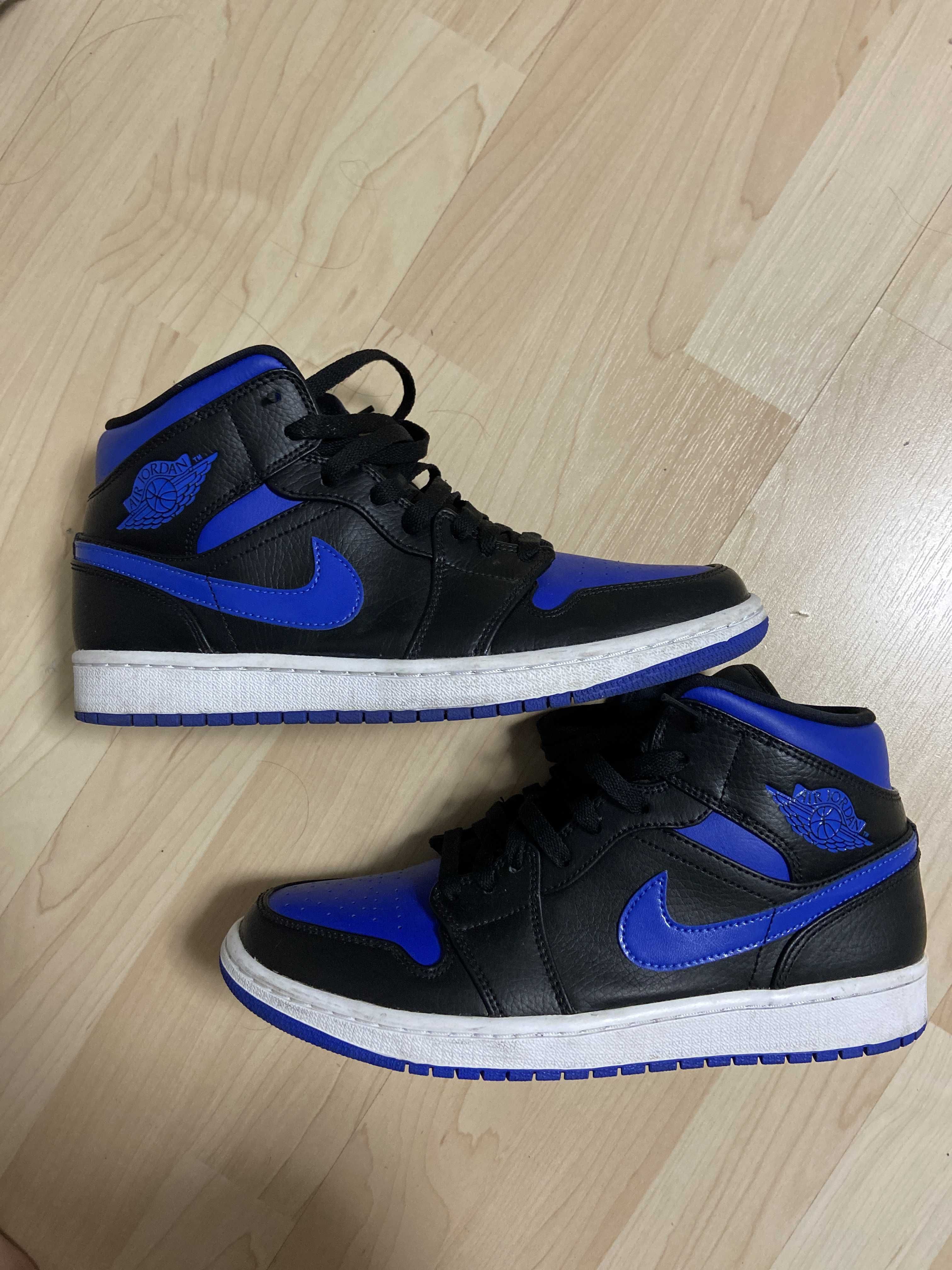 NIKE AIR JORDAN 1 MID "BLACK/BLUE"