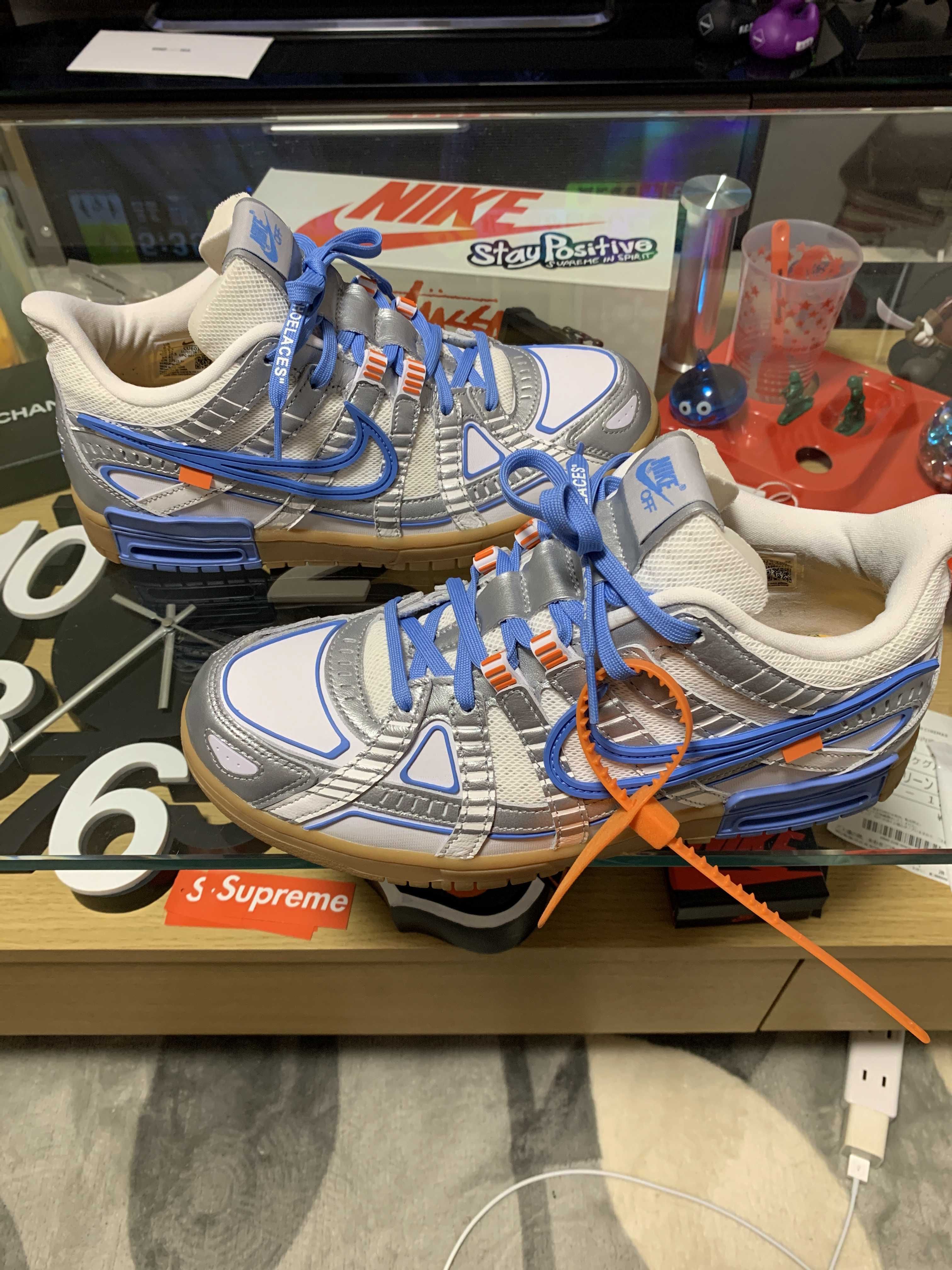 Off-White × Nike Air Rubber Dunk "White/University Blue" 