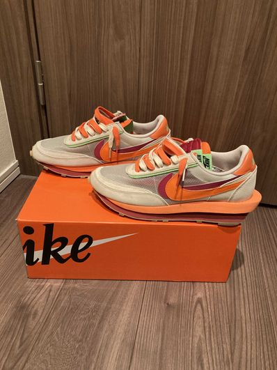 CLOT × Sacai × Nike LD Waffle "Orange Blaze"
