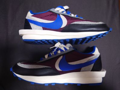 UNDERCOVER × sacai × Nike LD Waffle "Night Maroon/Pale Ivory-Ground Grey-Team Royal"