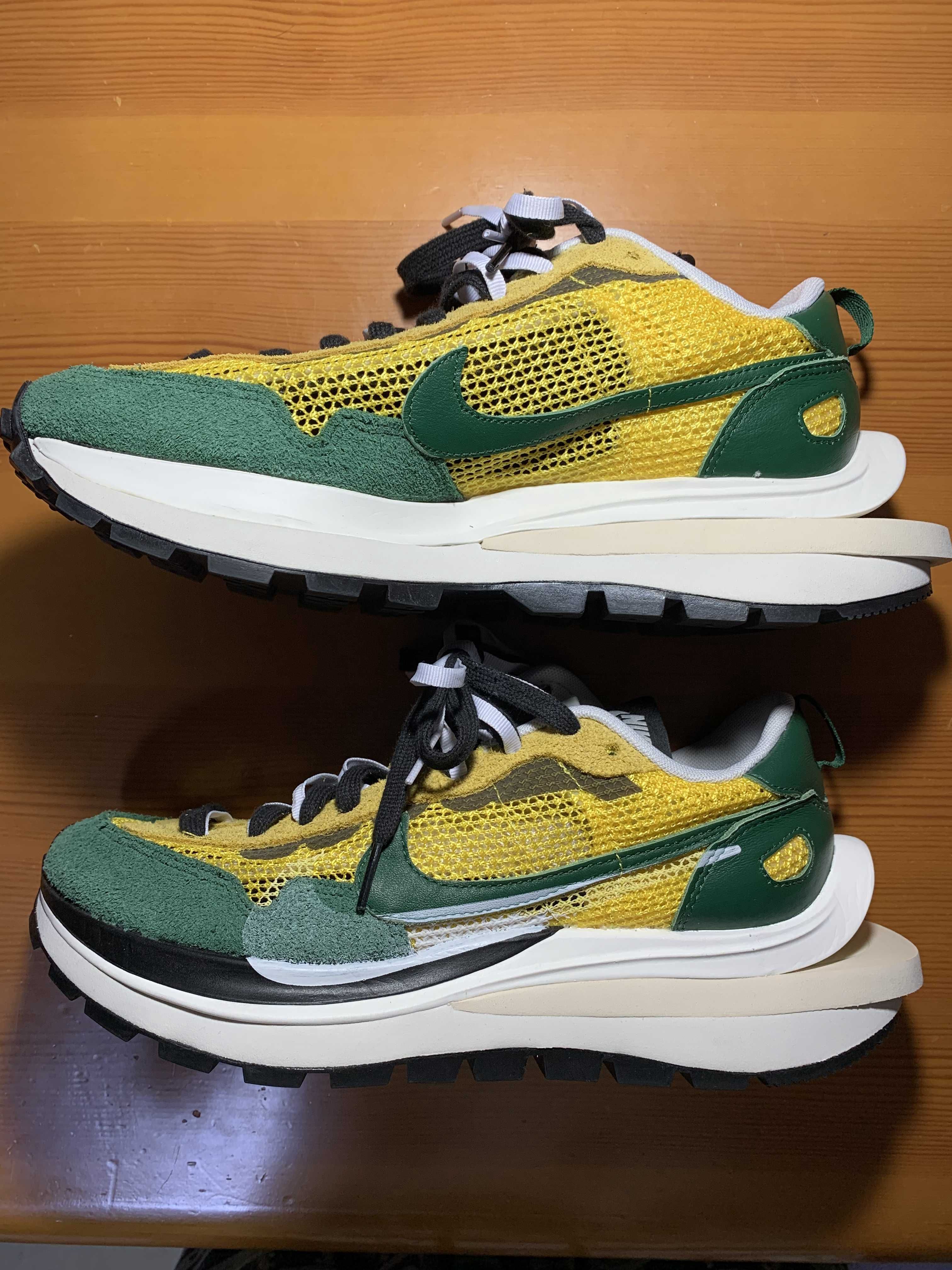 sacai × Nike Vapor Waffle "Tour Yellow/Stadium Green-Sail"
