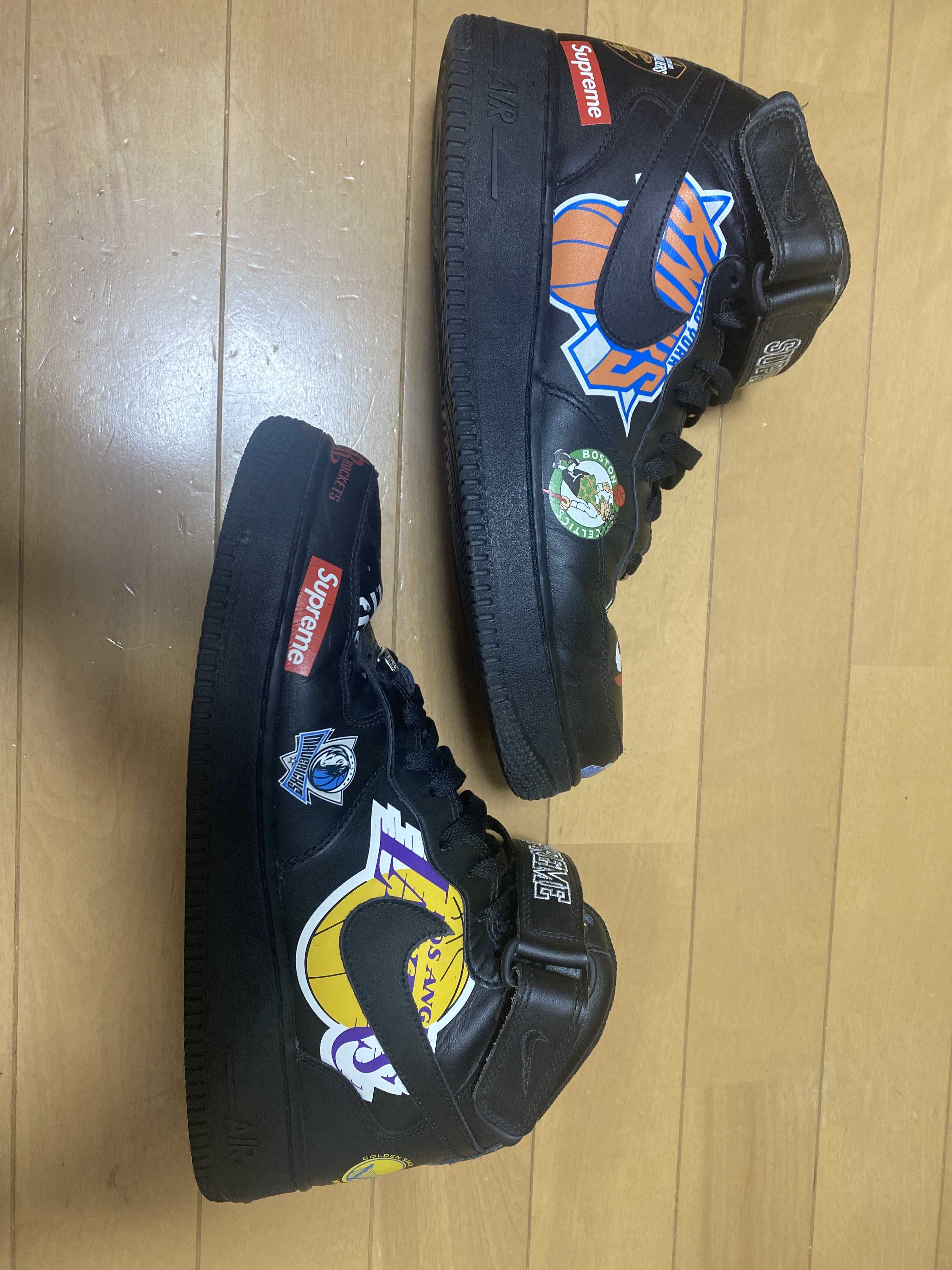 Supreme × NBA × Nike Air Force 1 Mid '07 "Black"