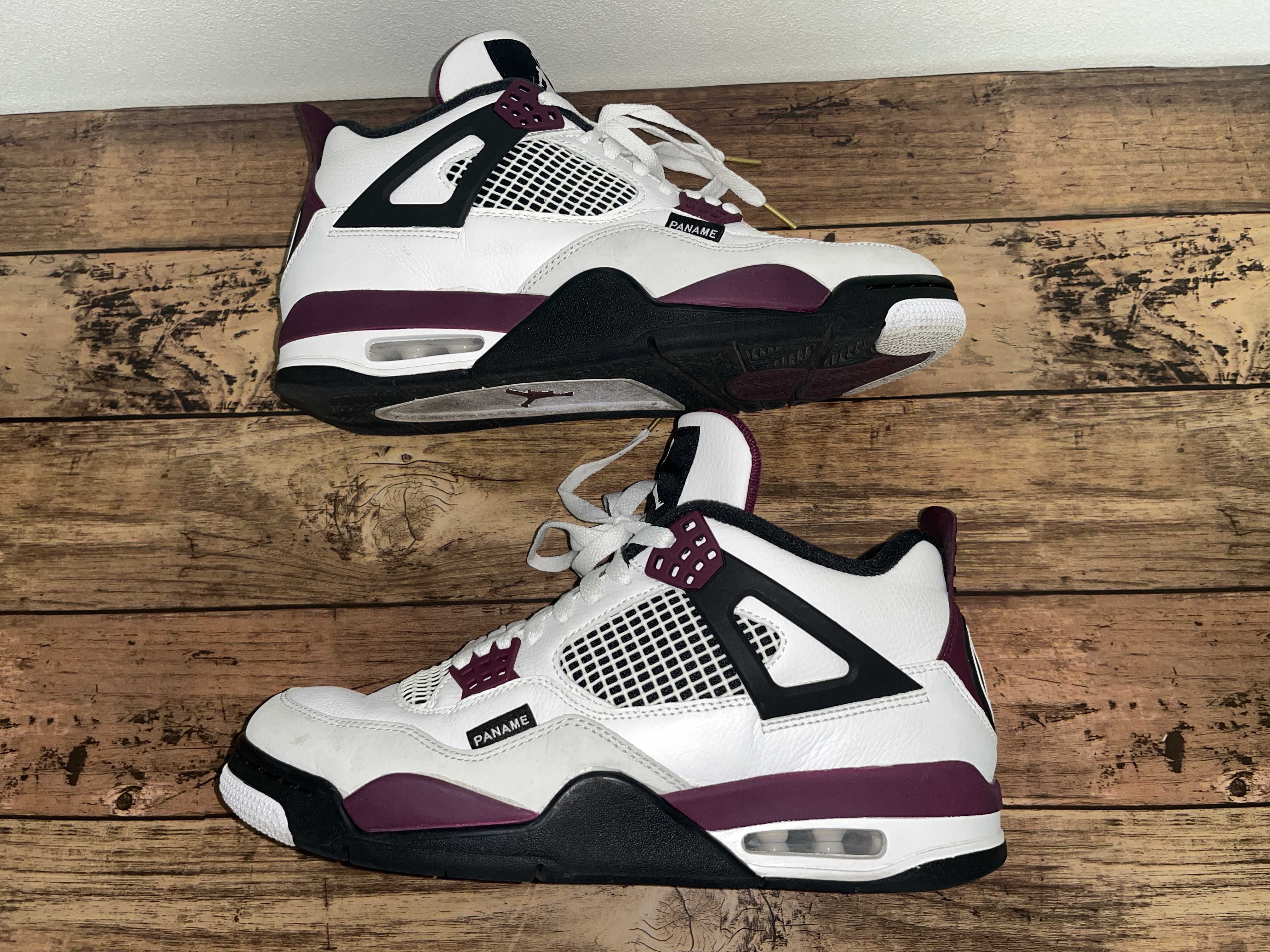 Paris Saint Germain ×Nike Air Jordan 4 Retro "White/Bordeaux/Neutral Gray"