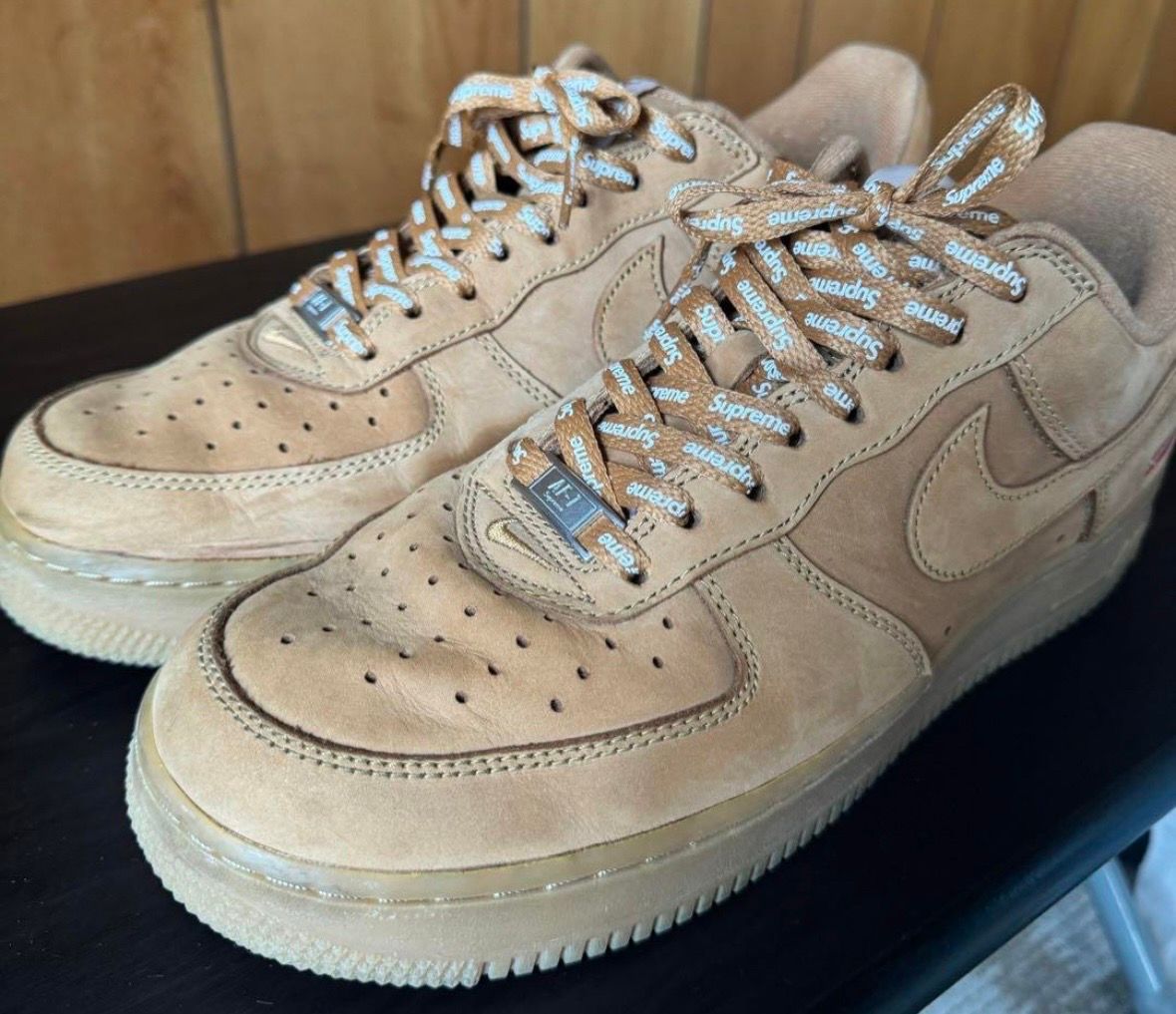 Supreme × Nike Air Force 1 Low "Flax/Wheat"
