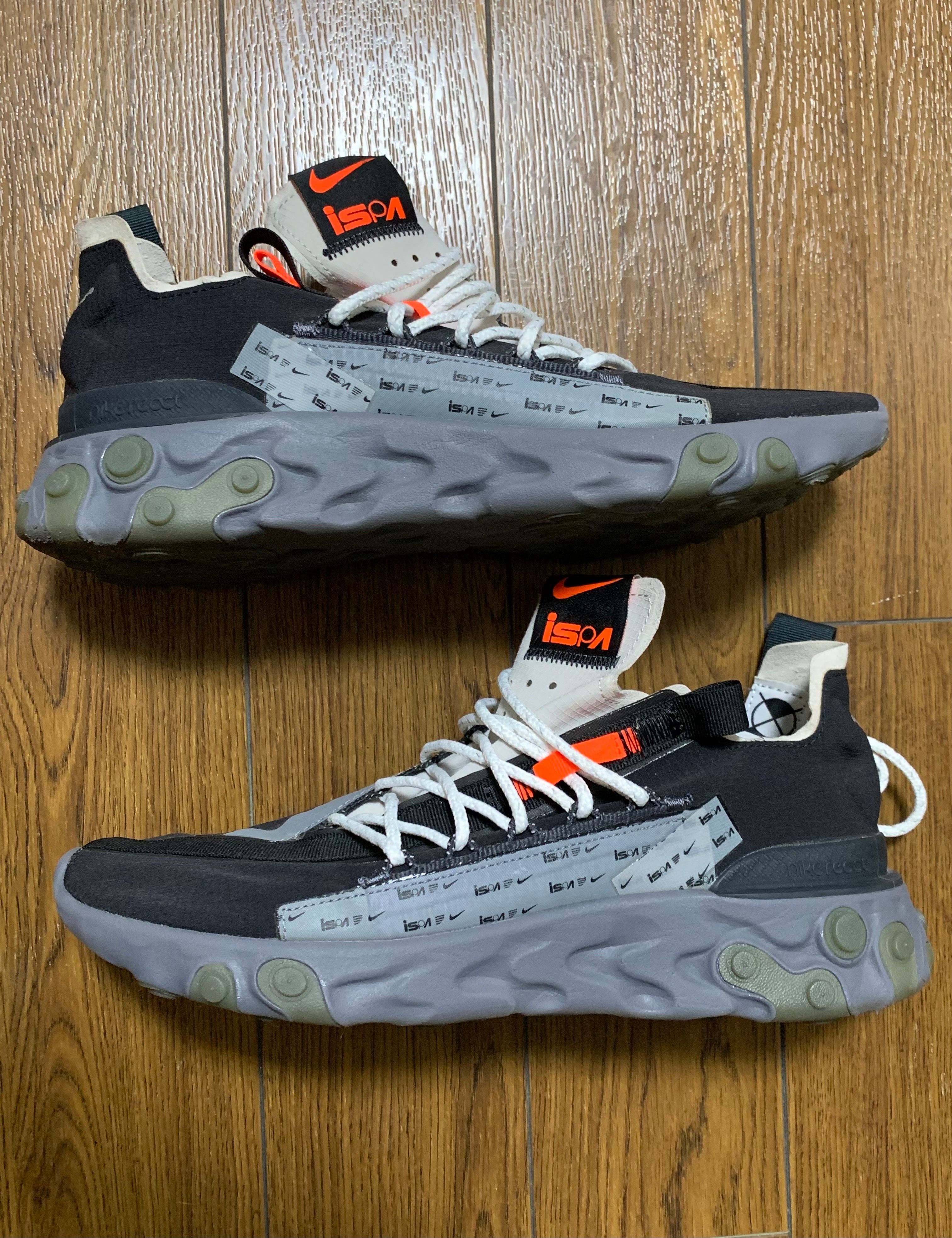 NIKE REACT RUNNNER WR ISPA "BLACK/METALLIC SILVER"