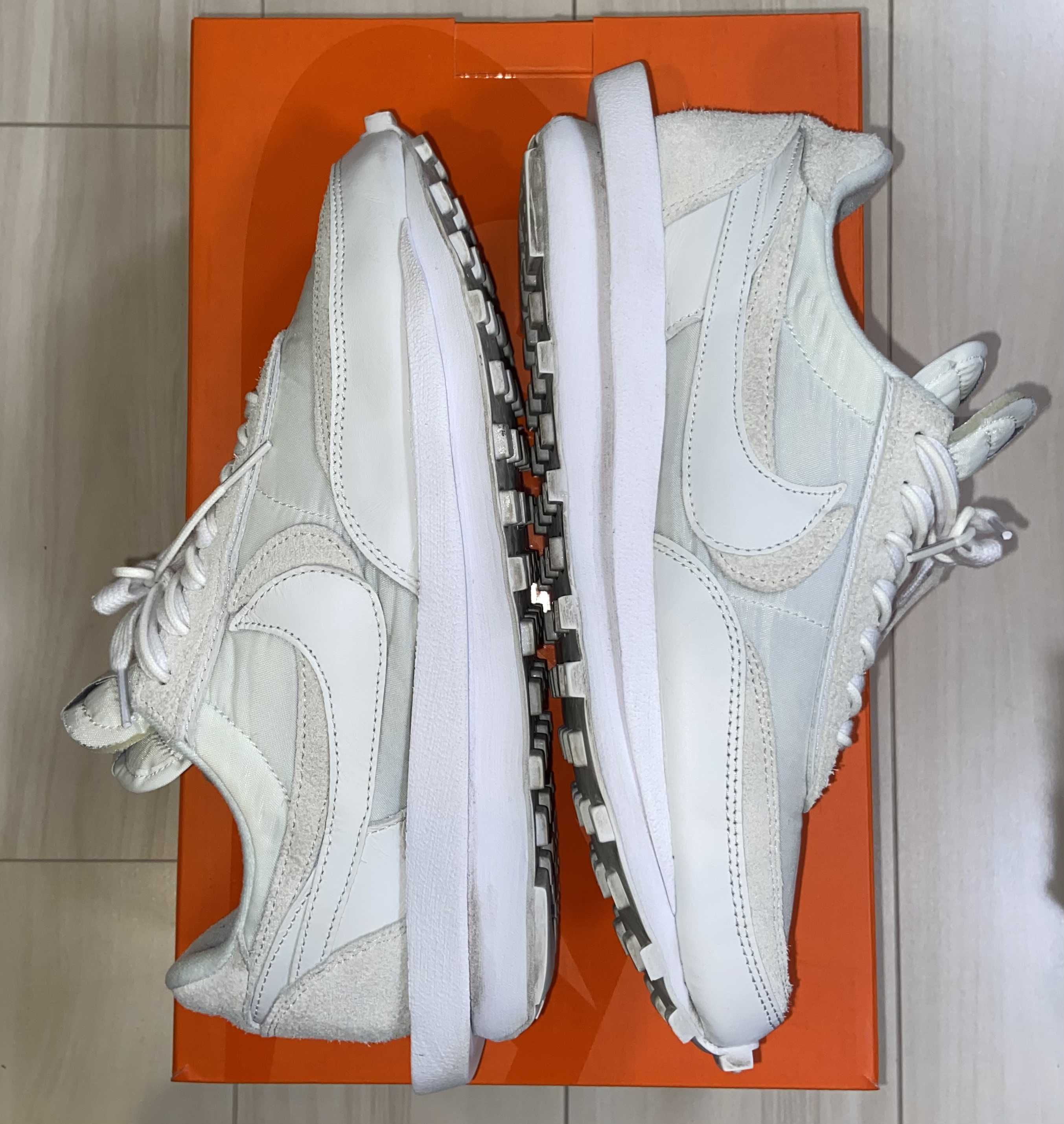 sacai × Nike LDV Waffle "Triple White"