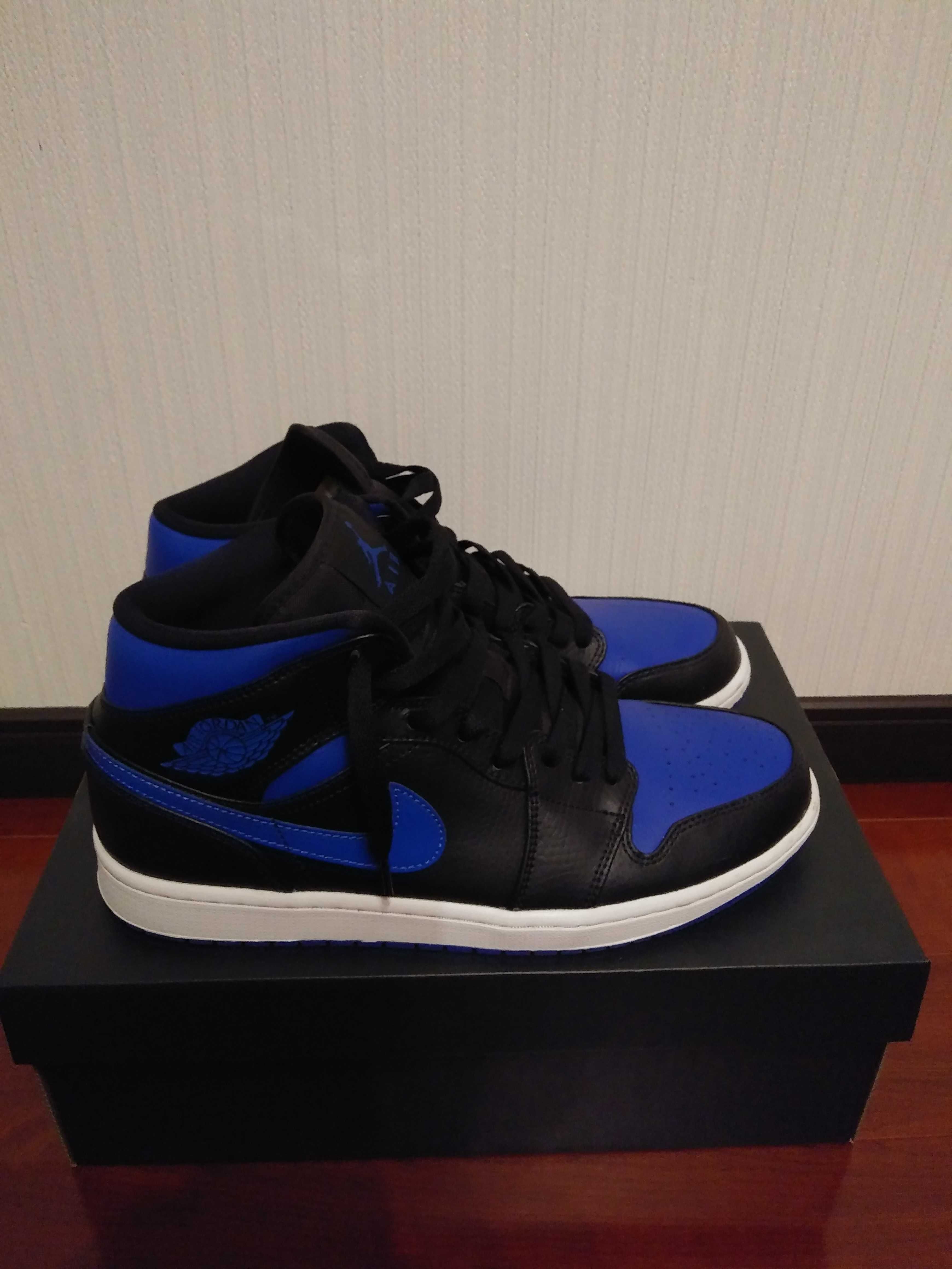 NIKE AIR JORDAN 1 MID "BLACK/BLUE"