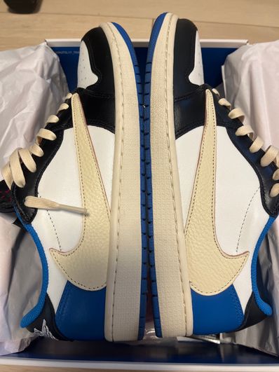 Travis Scott × fragment design × Nike Air Jordan 1 Low OG SP "Military Blue"