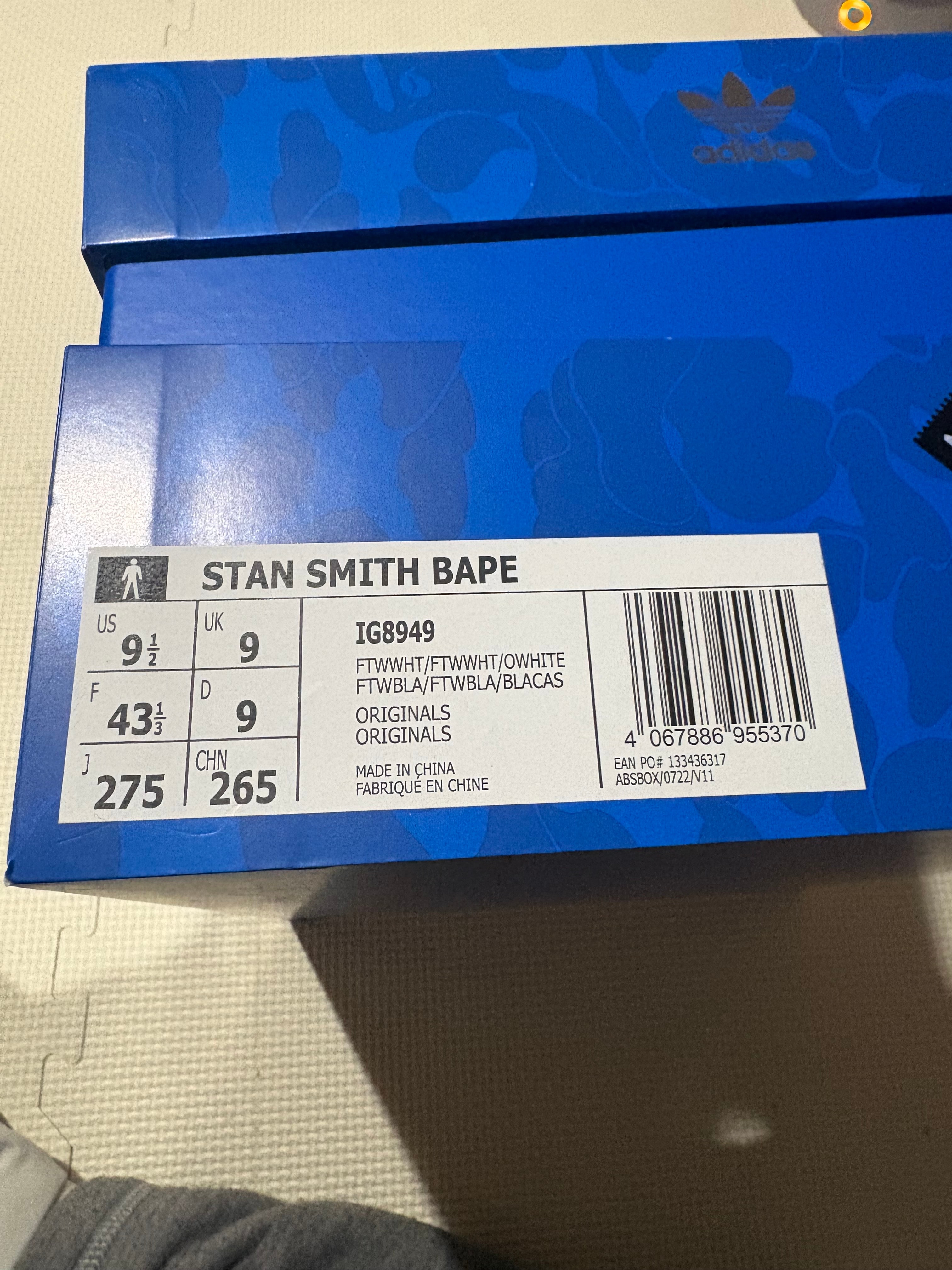 アベイシングエイプ × アディダス スタンスミス "ABCカモ"