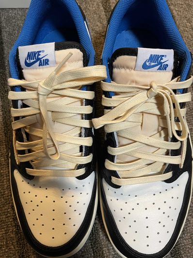 Travis Scott × fragment design × Nike Air Jordan 1 Low OG SP "Military Blue"