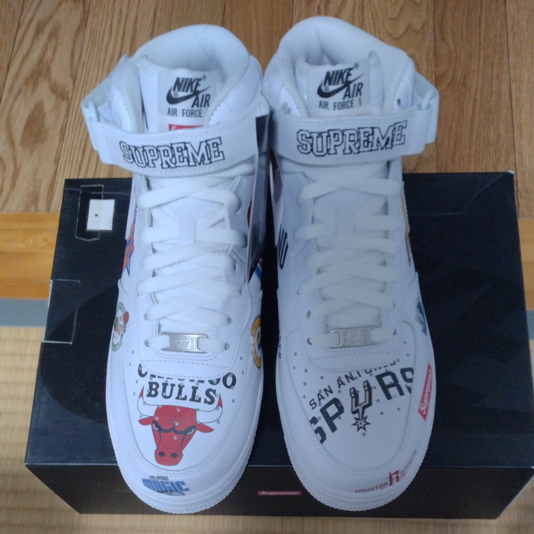 Supreme × NBA × Nike Air Force 1 Mid '07 "White"