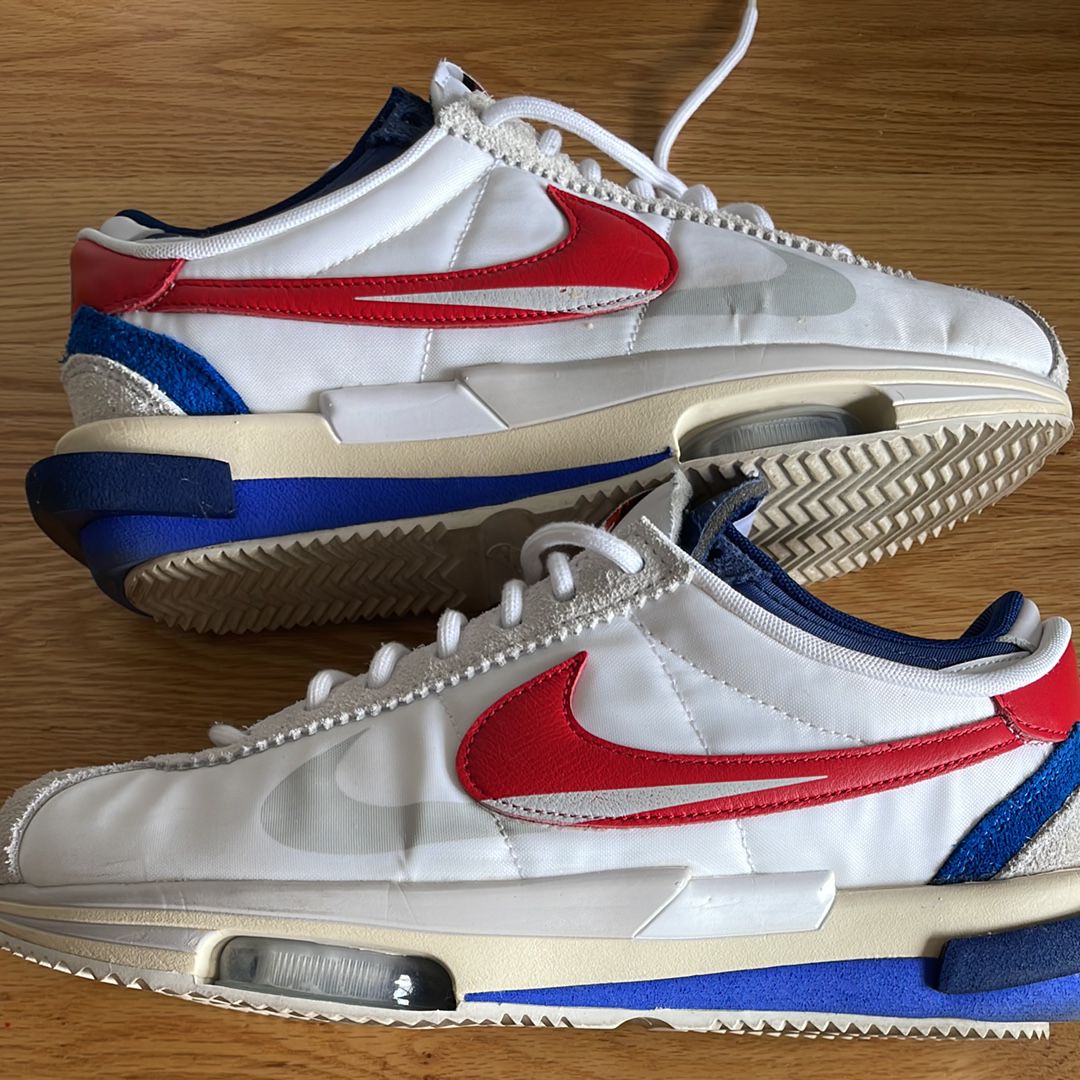 sacai × Nike Zoom Cortez "White and University Red"
