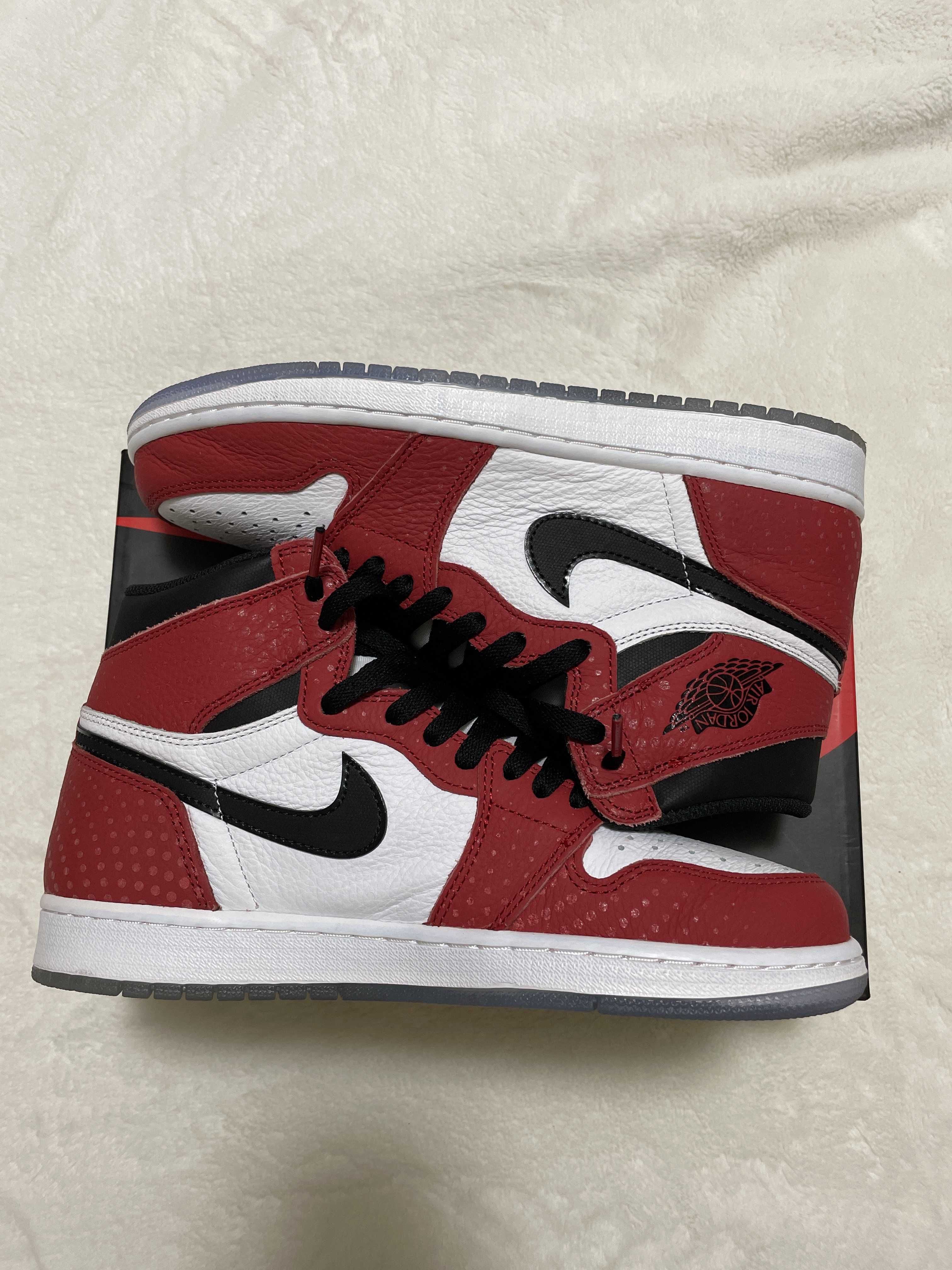 Spiderman × Nike Air Jordan 1 Origin Story "Gym Red/White/Photo Blue/Black"