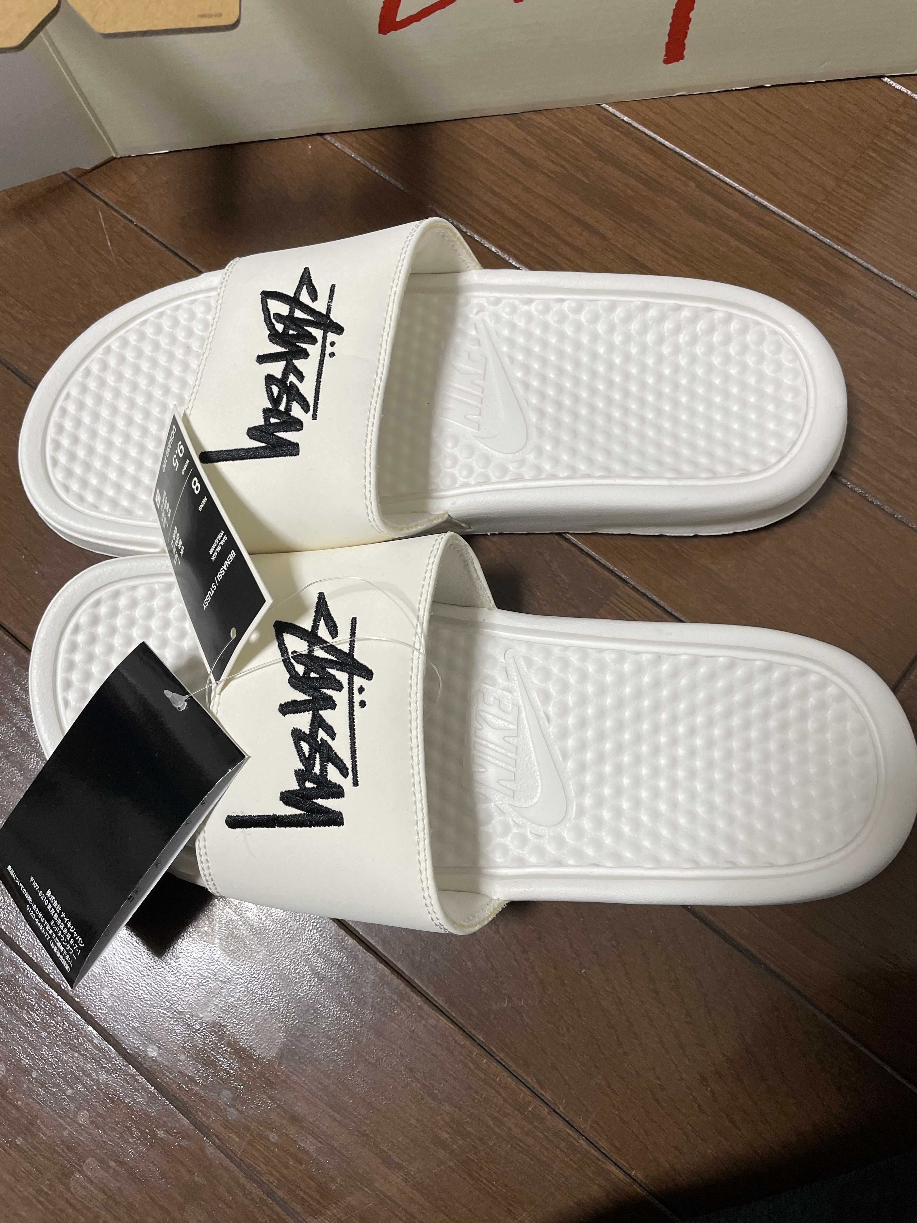 Stussy × Nike Benassi Slide Sandal "Sail"