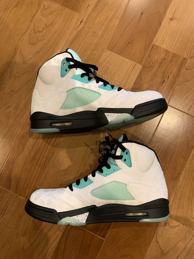 Nike Air Jordan 5 "White/Black/Island Green"
