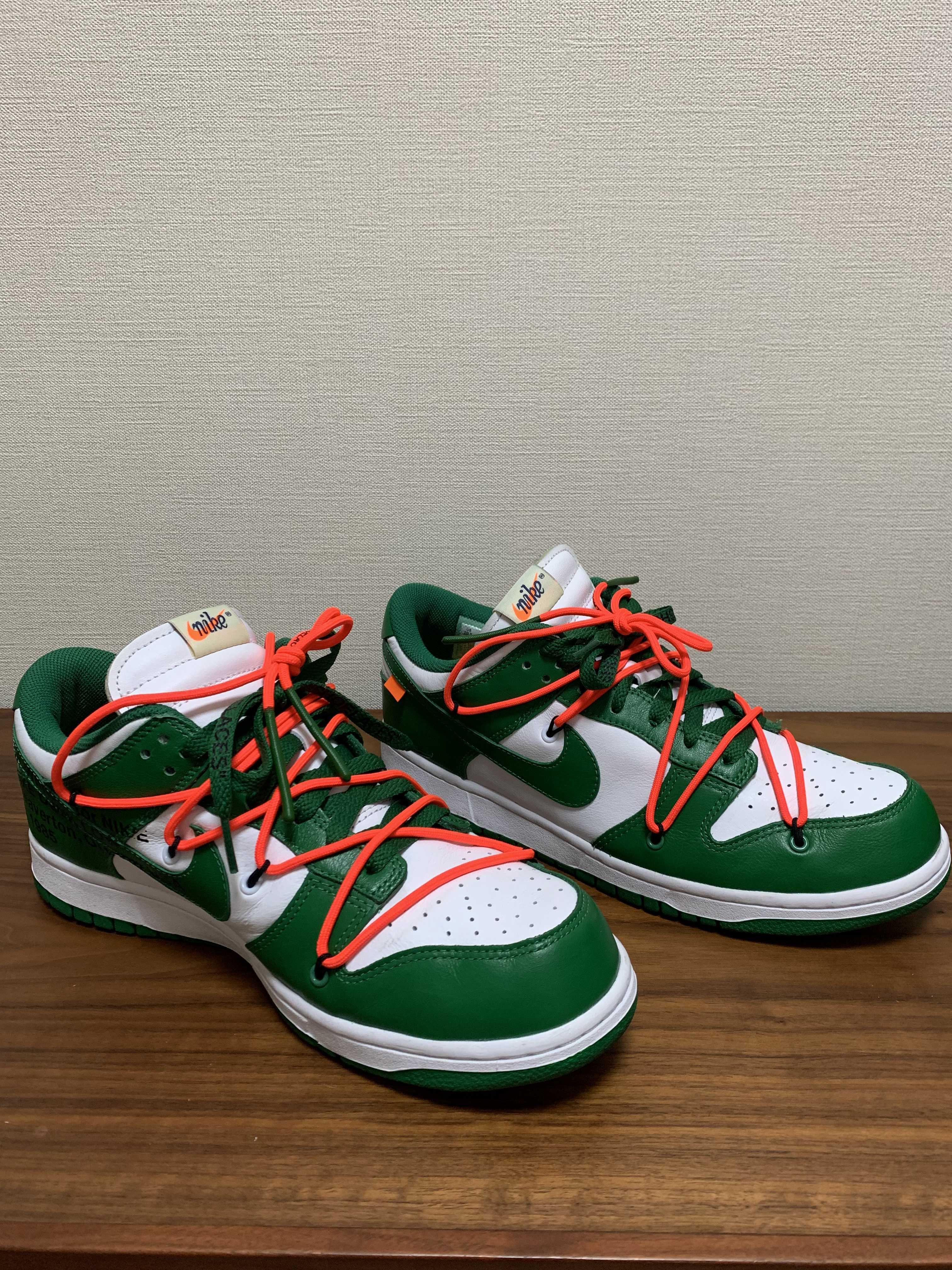 Off-White × Nike Dunk Low "White/Pine Green"