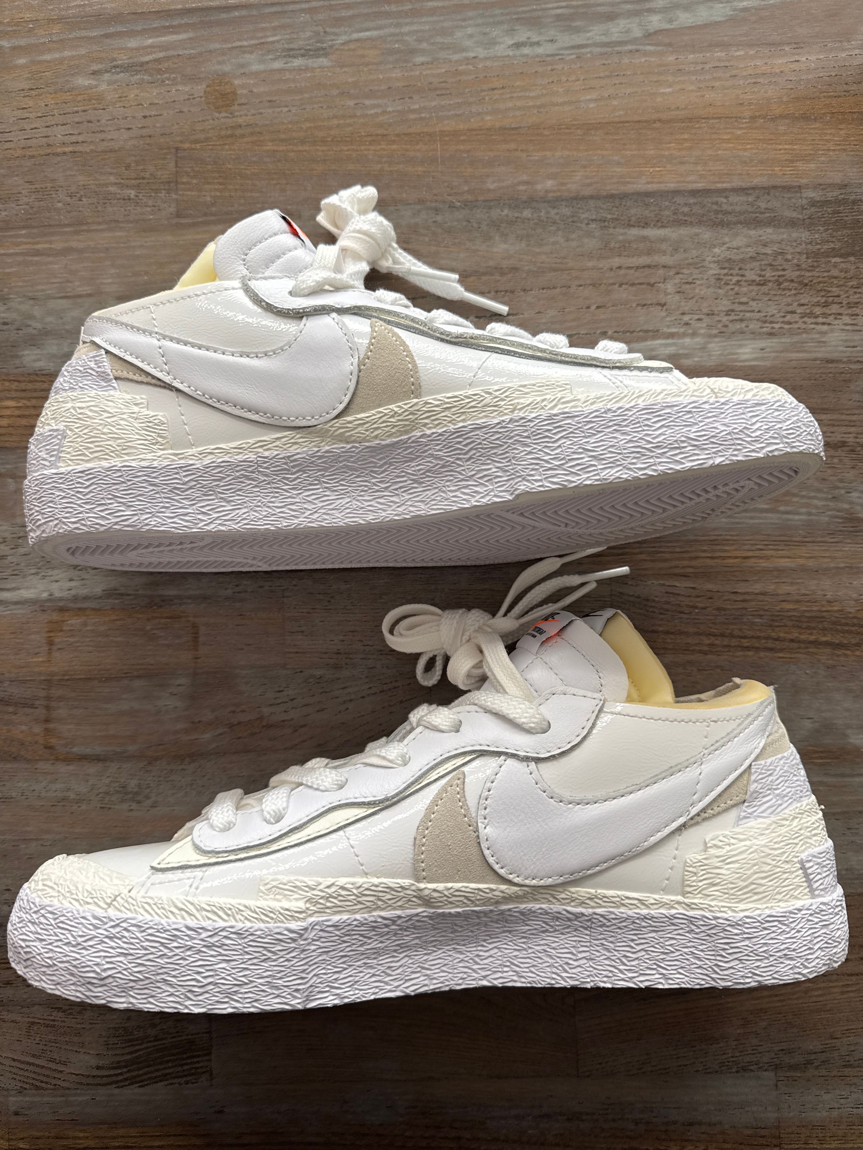 sacai × Nike Blazer Low "White Patent Leather"