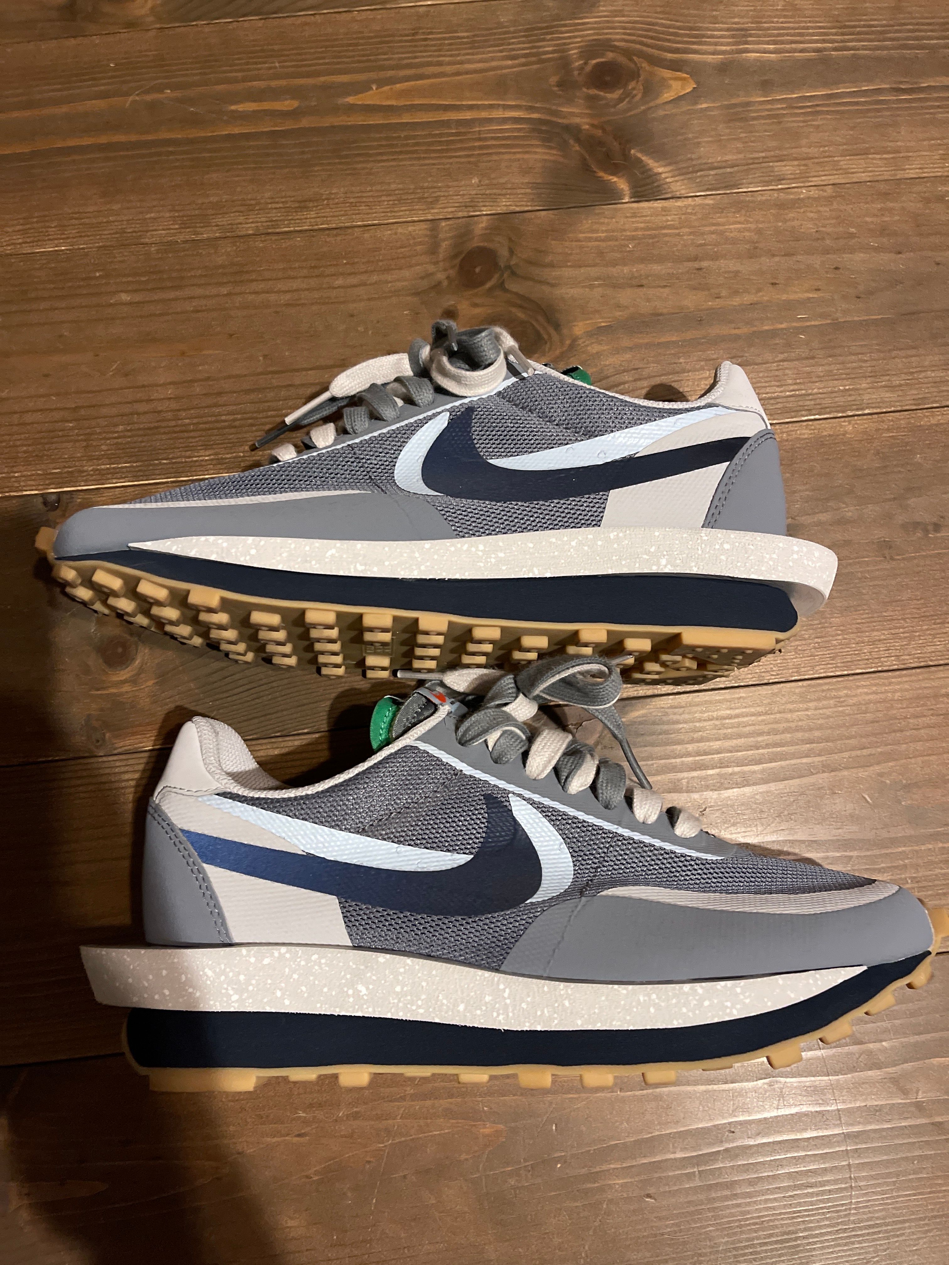CLOT × Sacai × Nike LD Waffle "Grey Obsidian/Cool Grey"