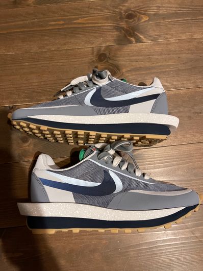 CLOT × Sacai × Nike LD Waffle "Grey Obsidian/Cool Grey"