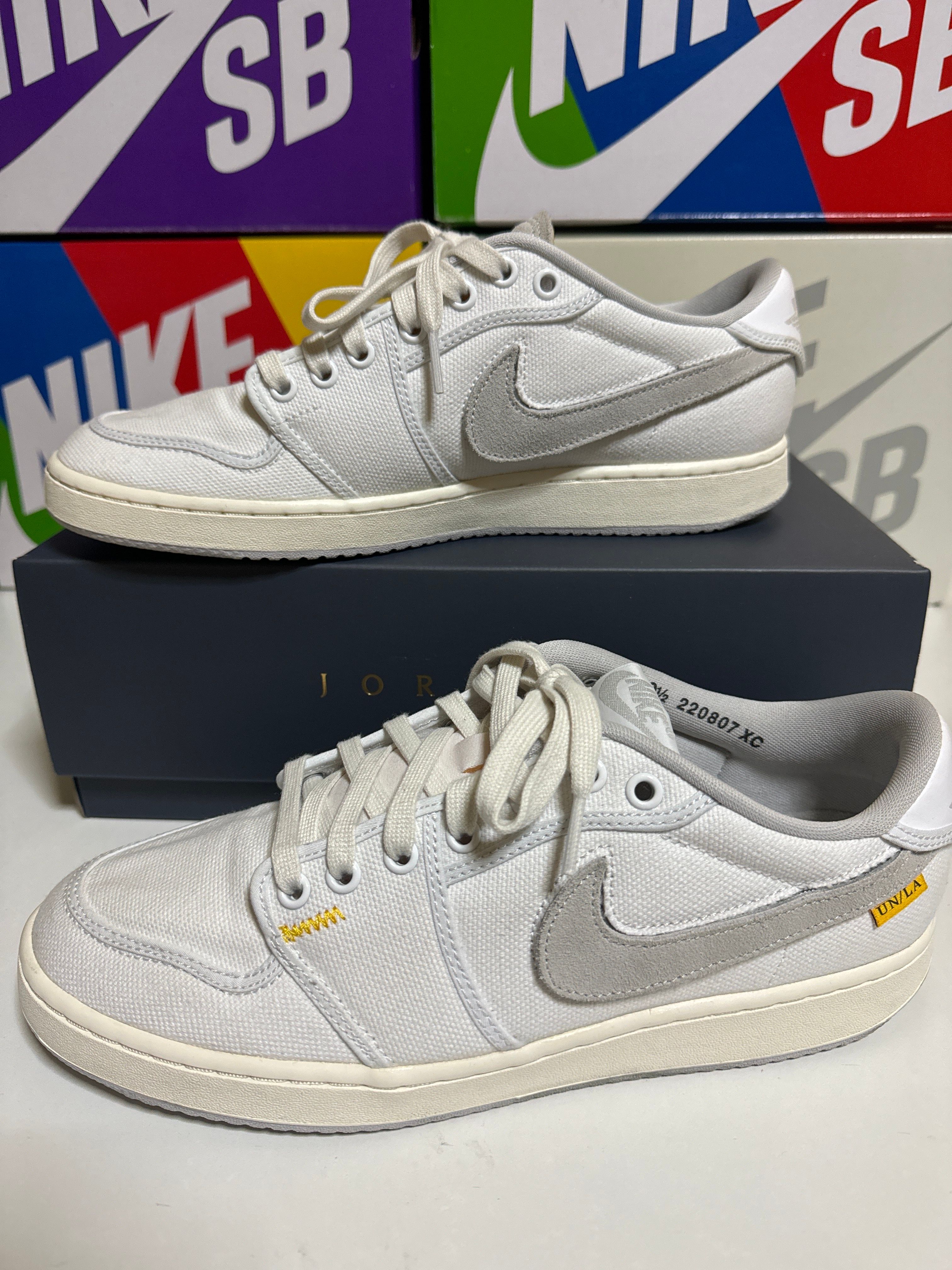 UNION × Nike Air Jordan 1 Low KO "White Canvas"