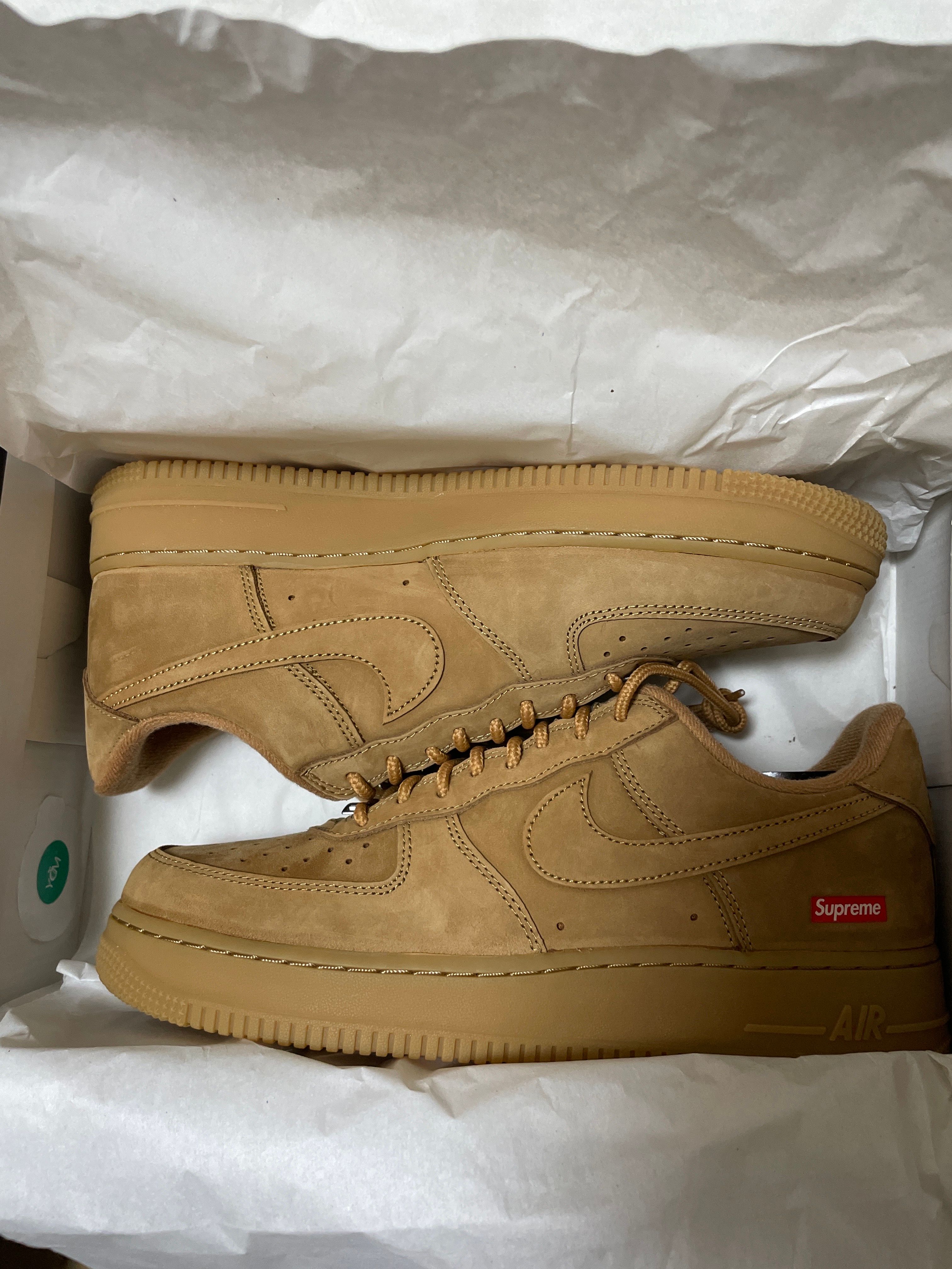 Supreme × Nike Air Force 1 Low "Flax/Wheat"