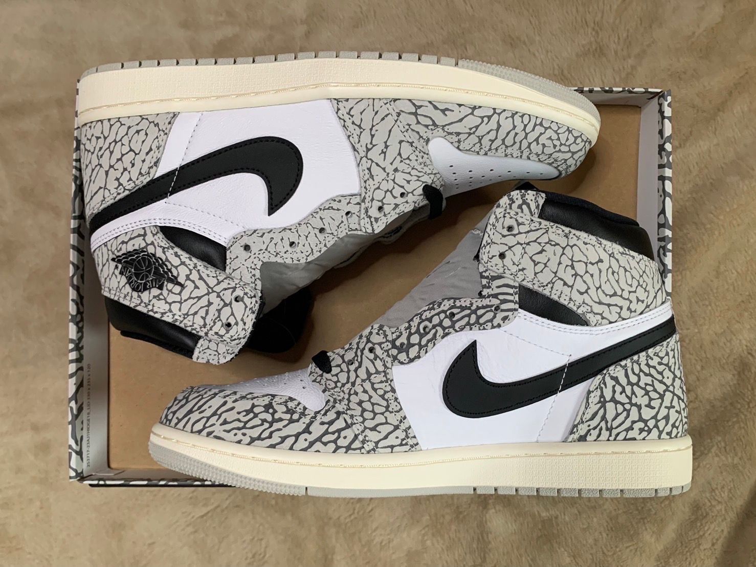 Nike Air Jordan 1 High OG "White Cement/Safari"