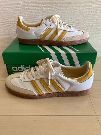 Sporty & Rich × adidas Samba OG "White/Bold Gold"