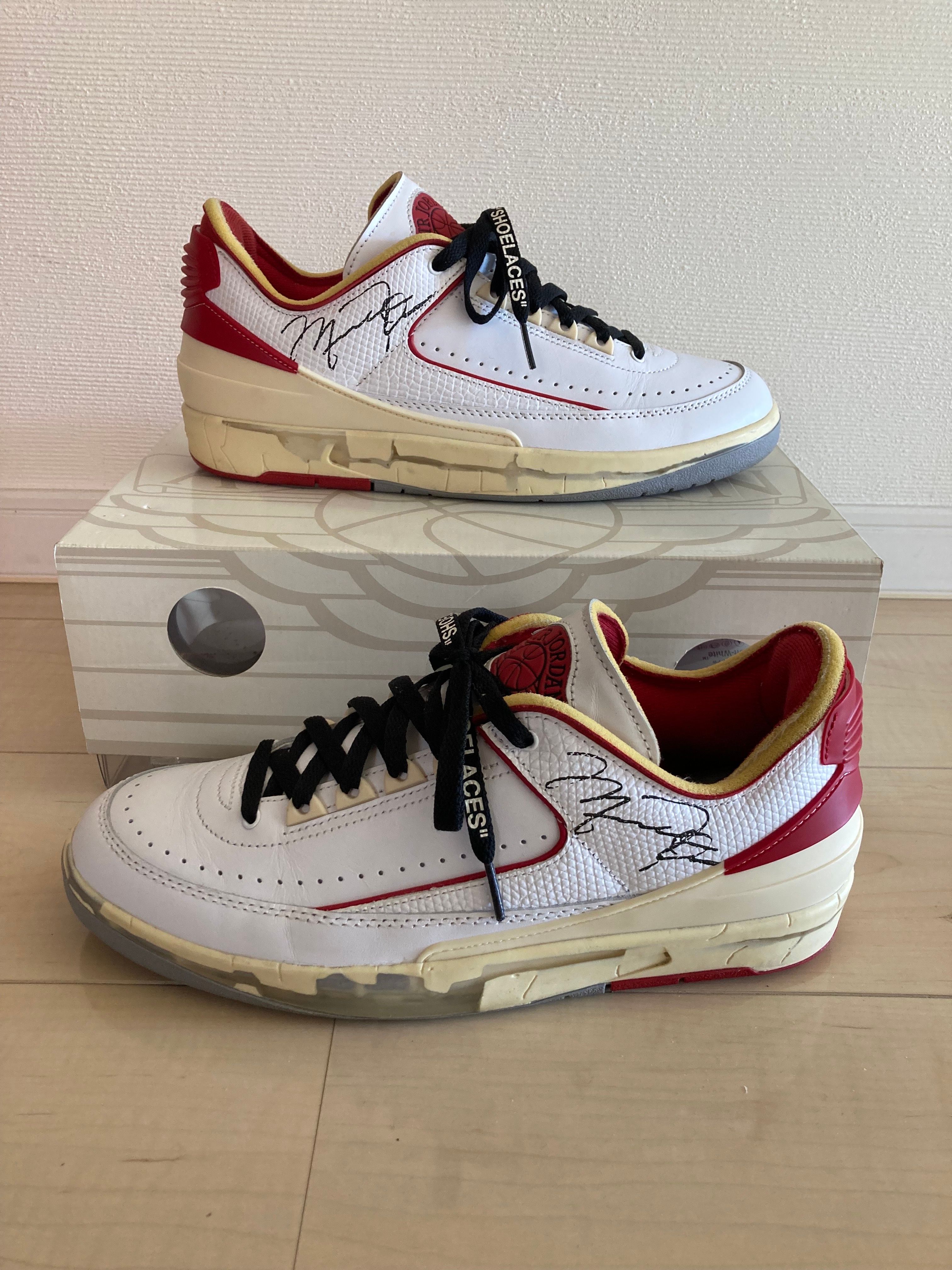 Off-White × Nike Air Jordan 2 Low "White and Varsity Red"