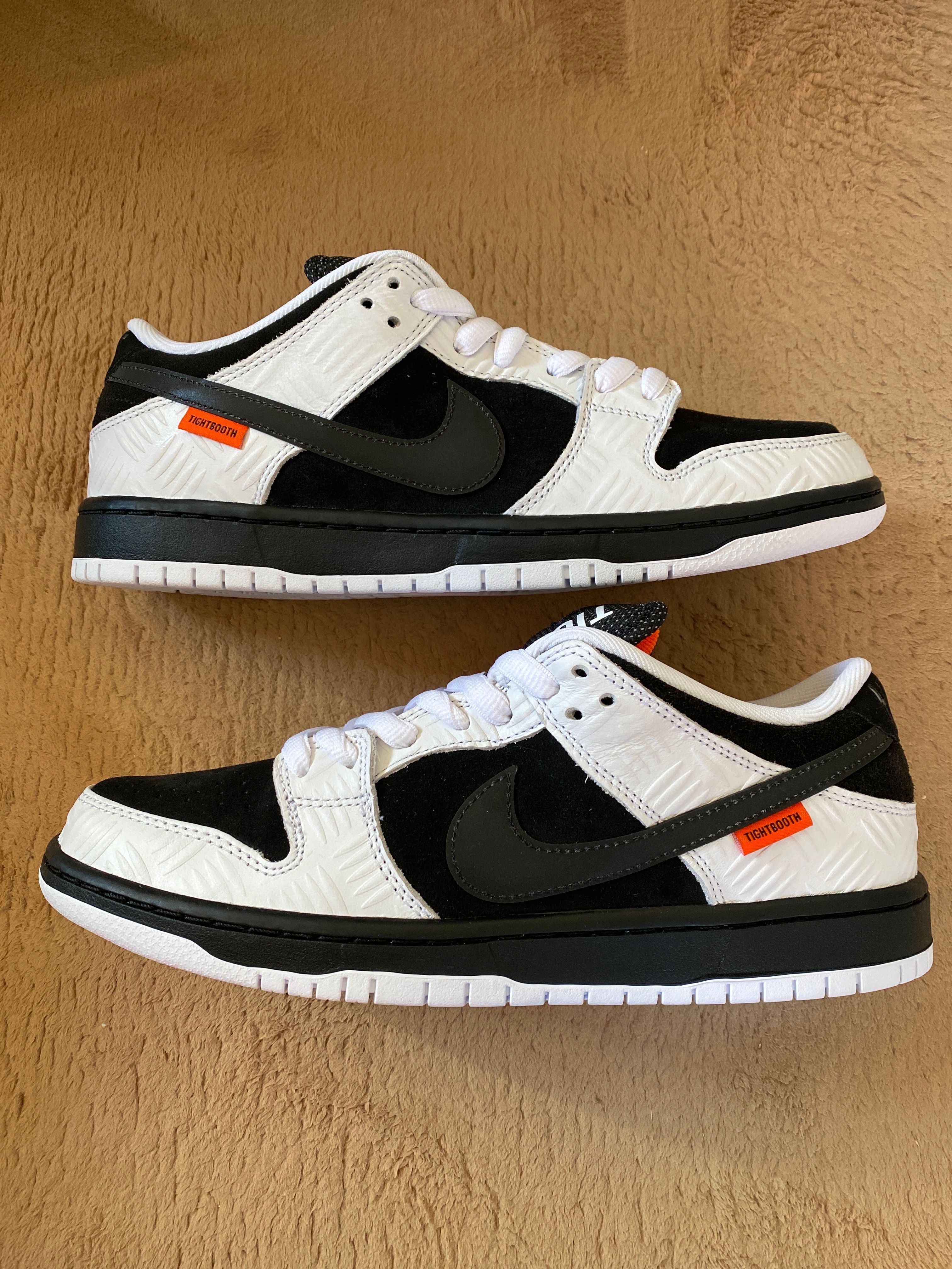 TIGHTBOOTH × Nike SB Dunk Low Pro QS "Black and White"