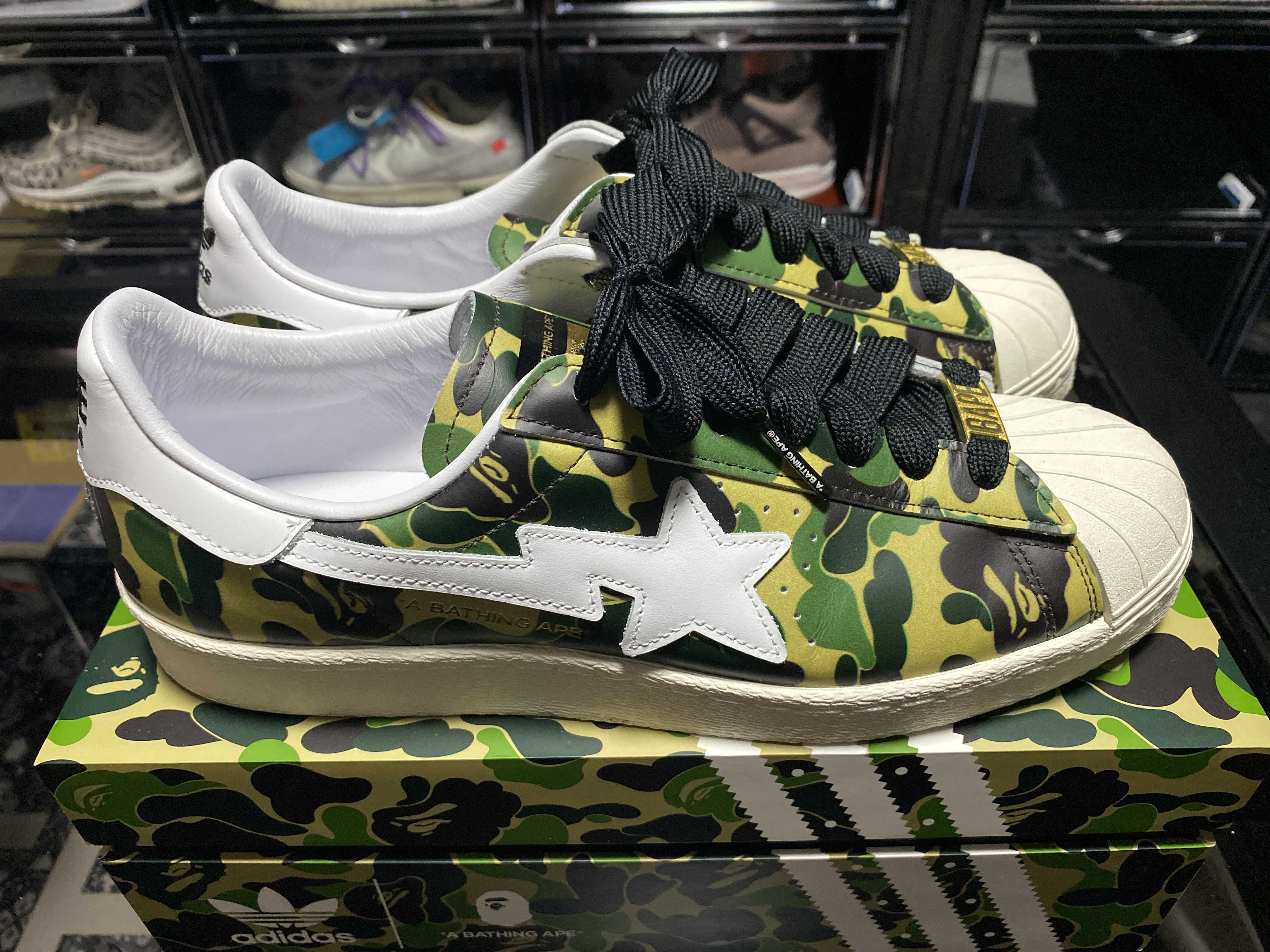 A BATHING APE®︎ × adidas Superstar 80's "Green Camo"