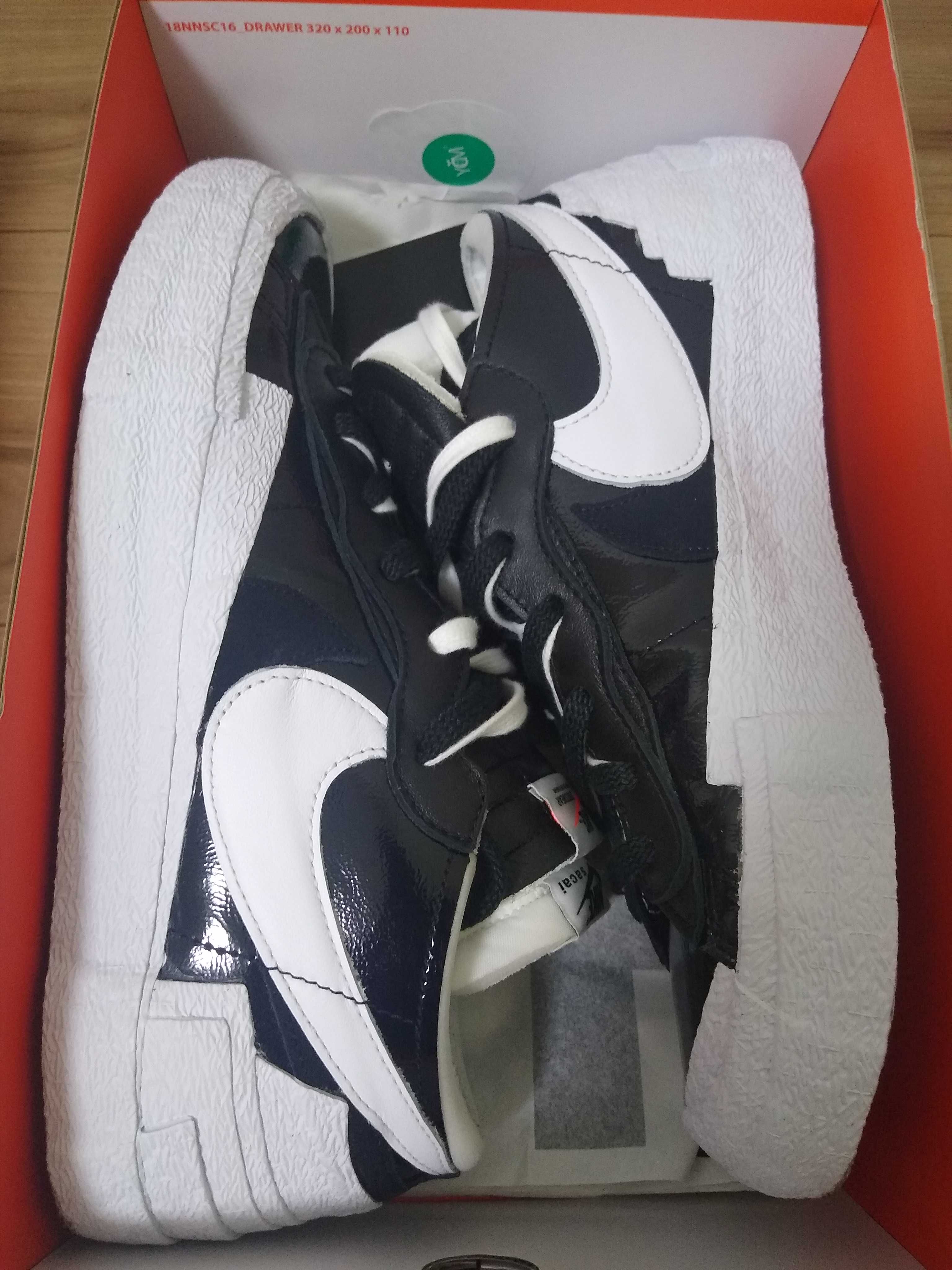 sacai × Nike Blazer Low "Black Patent Leather"