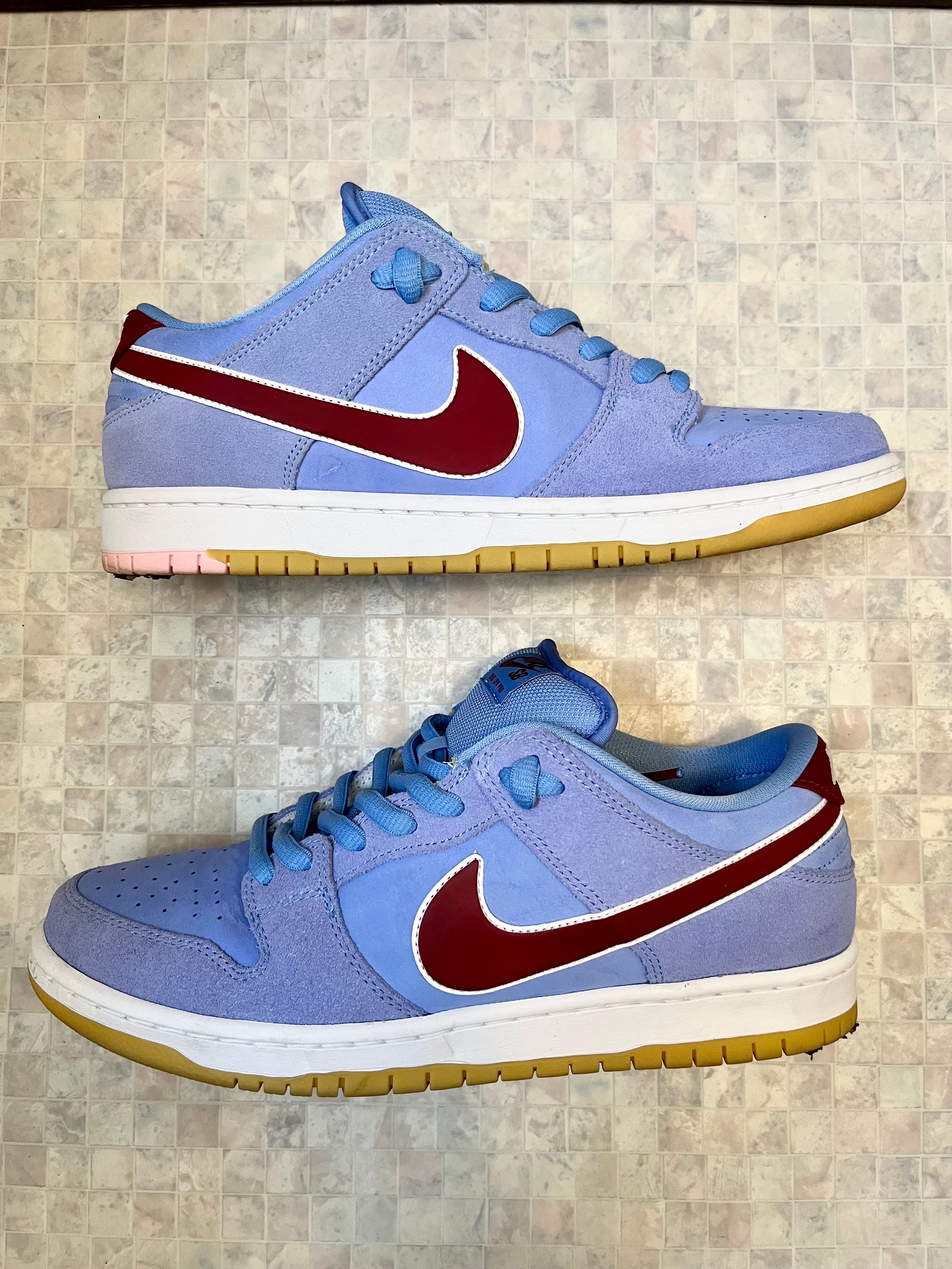 Nike SB Dunk Low Pro "Philadelphia Phillies/Valor Blue and Team Maroon"