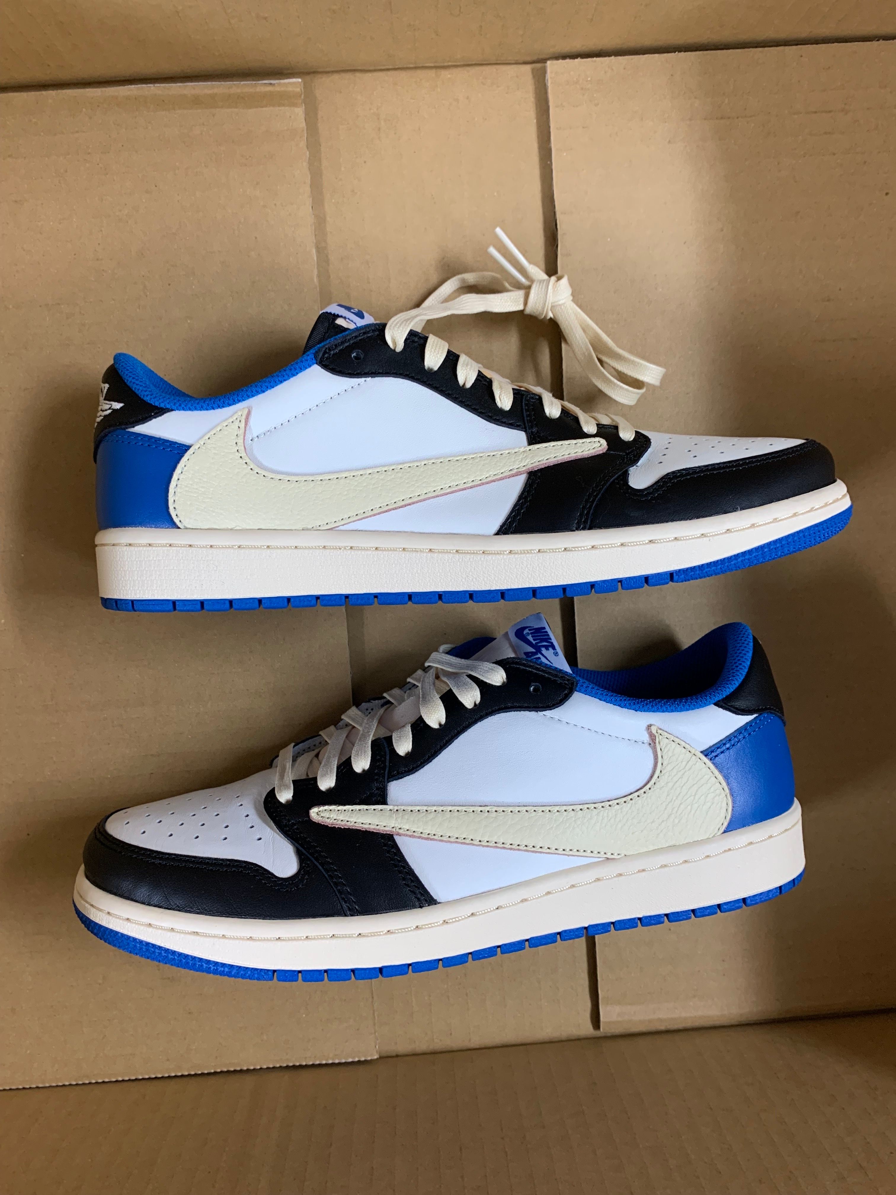 Travis Scott × fragment design × Nike Air Jordan 1 Low OG SP "Military Blue"