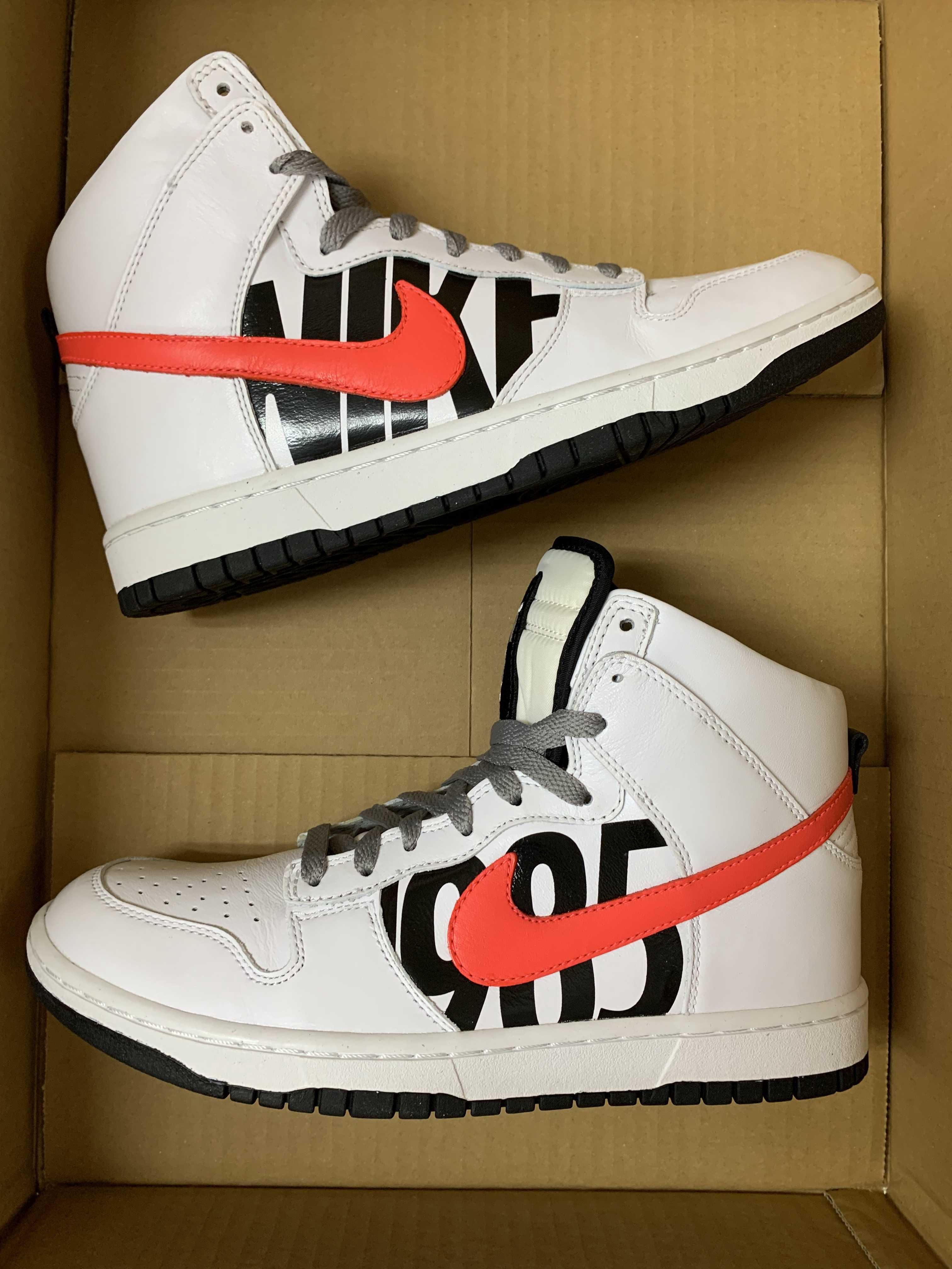 UNDEFEATED × Nike Dunk Lux High "White Infrared"