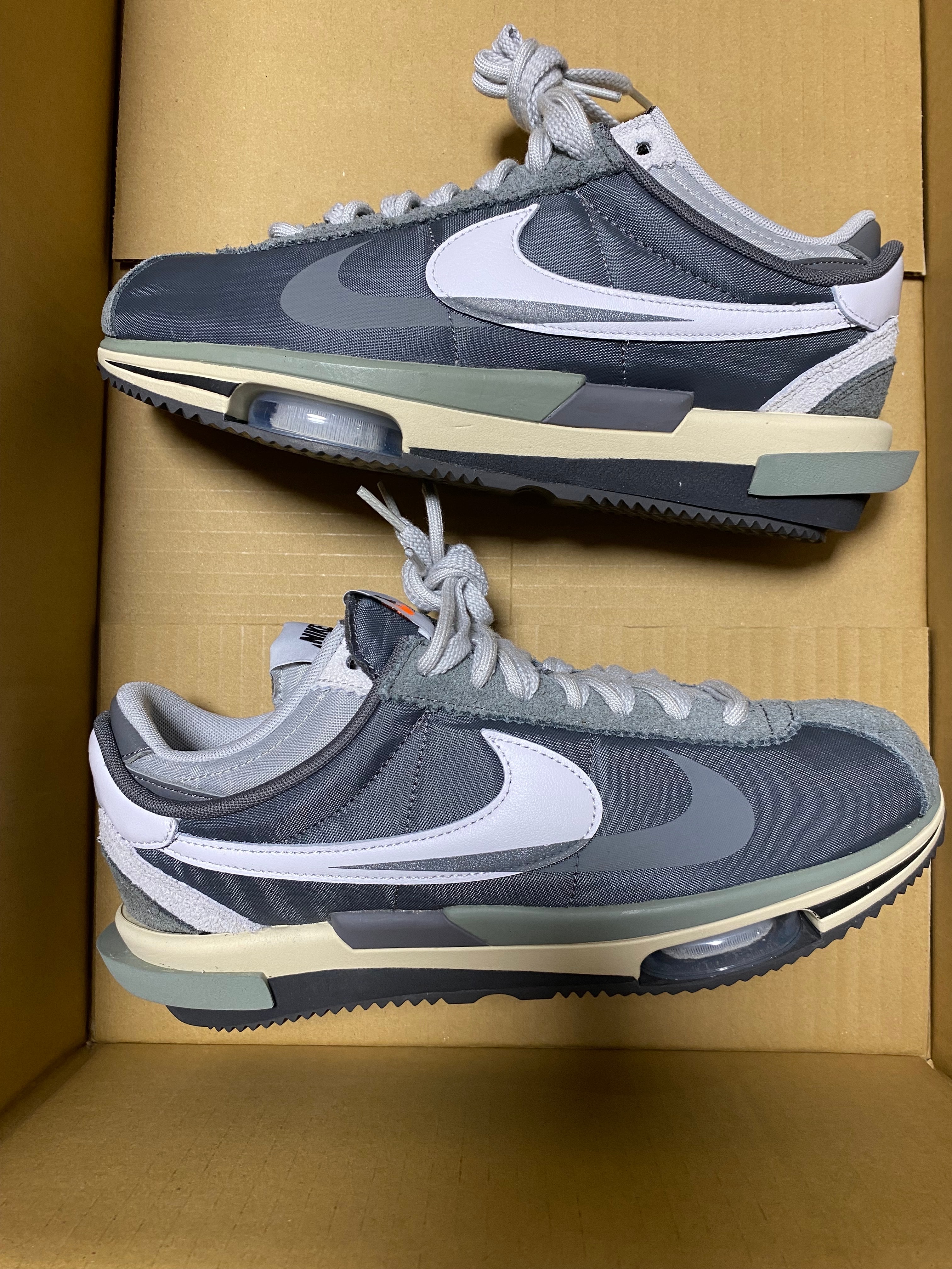 sacai × Nike Zoom Cortez "Iron Grey"