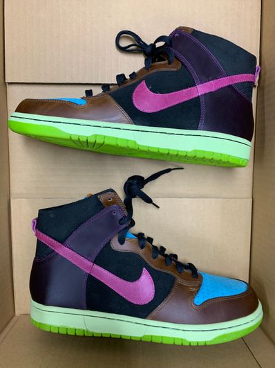 UNDEFEATED × Nike Dunk Hi Nl "Blue Reef/Cotton Candy-Black"