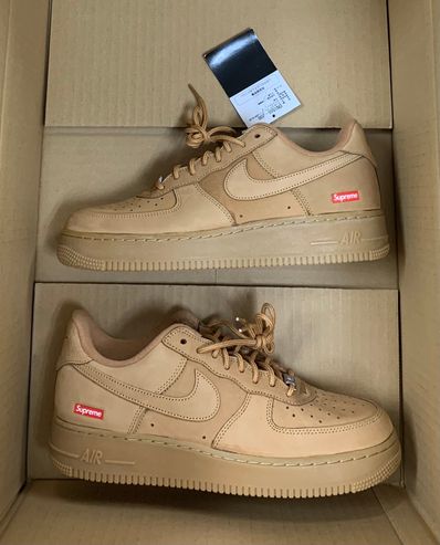 Supreme × Nike Air Force 1 Low "Flax/Wheat"