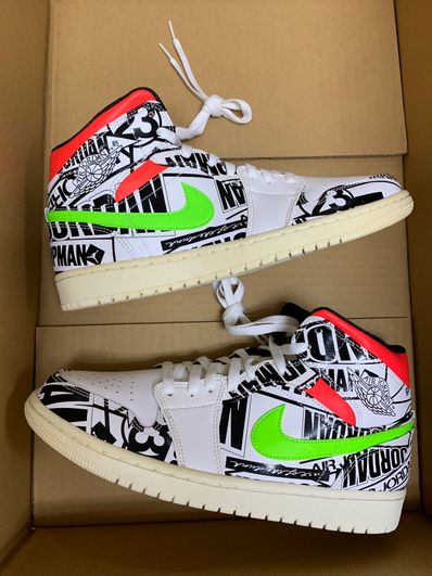 NIKE AIR JORDAN 1 MID "ALL OVER LOGOS"